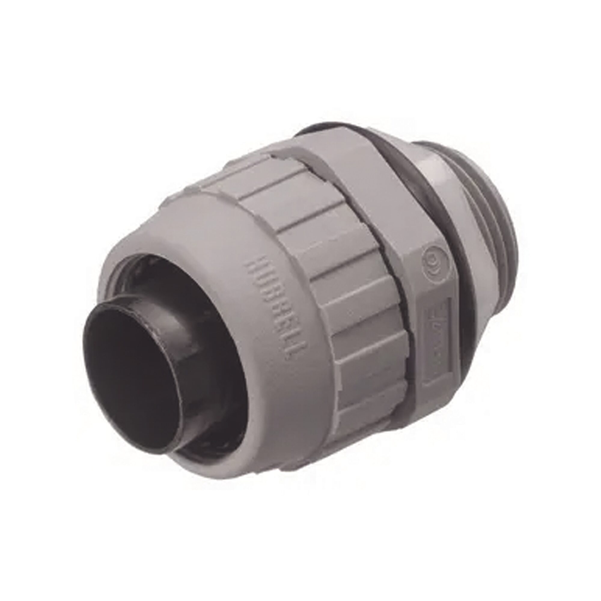Conector Recto de Nylon de 1/2" para Tubería Liquidtight Polytuff. HUB-P050-NG-YA