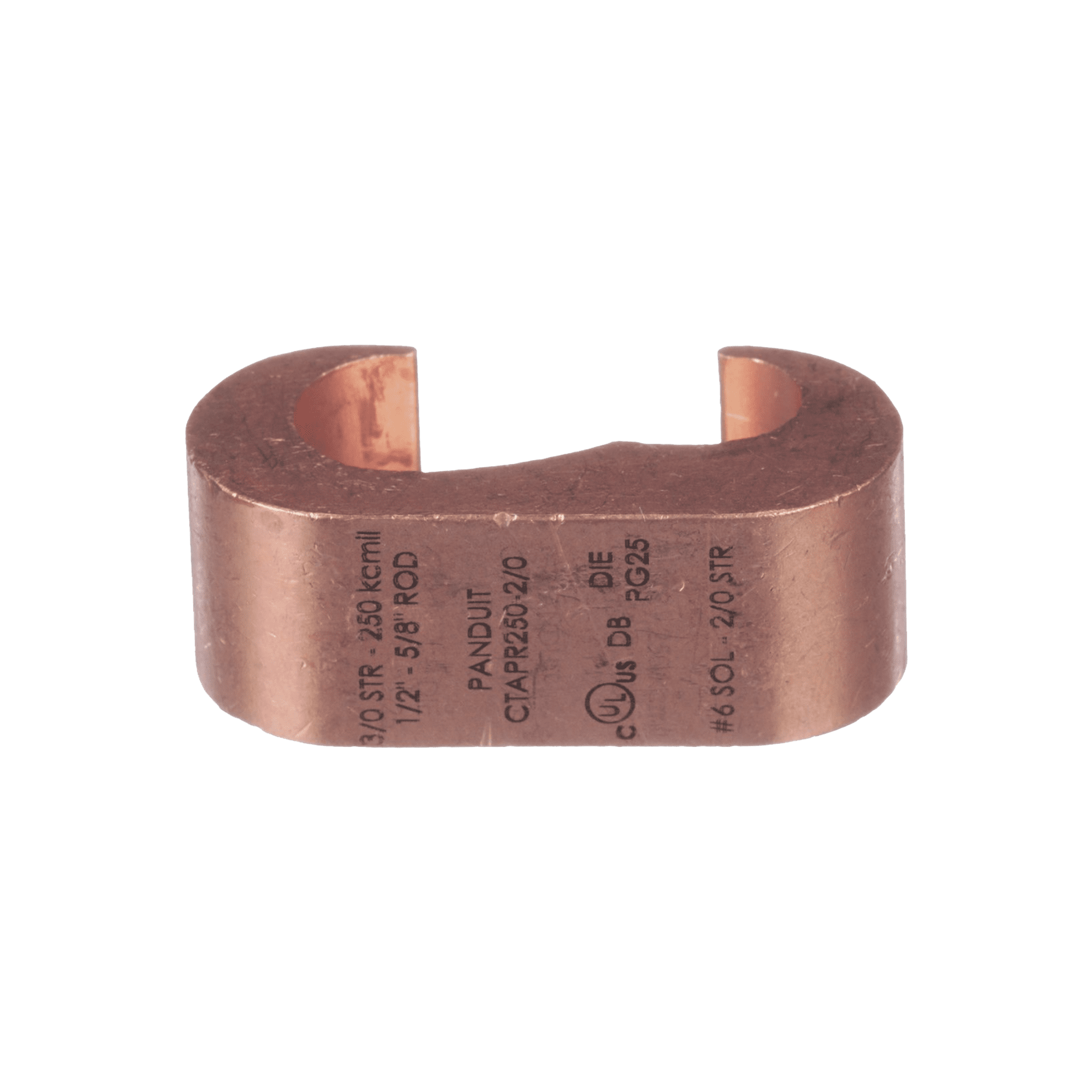 Conector de compresión a tierra de cobre Panduit CTAPR2/0-2-L, 1Pz CTAPR2/0-2-L