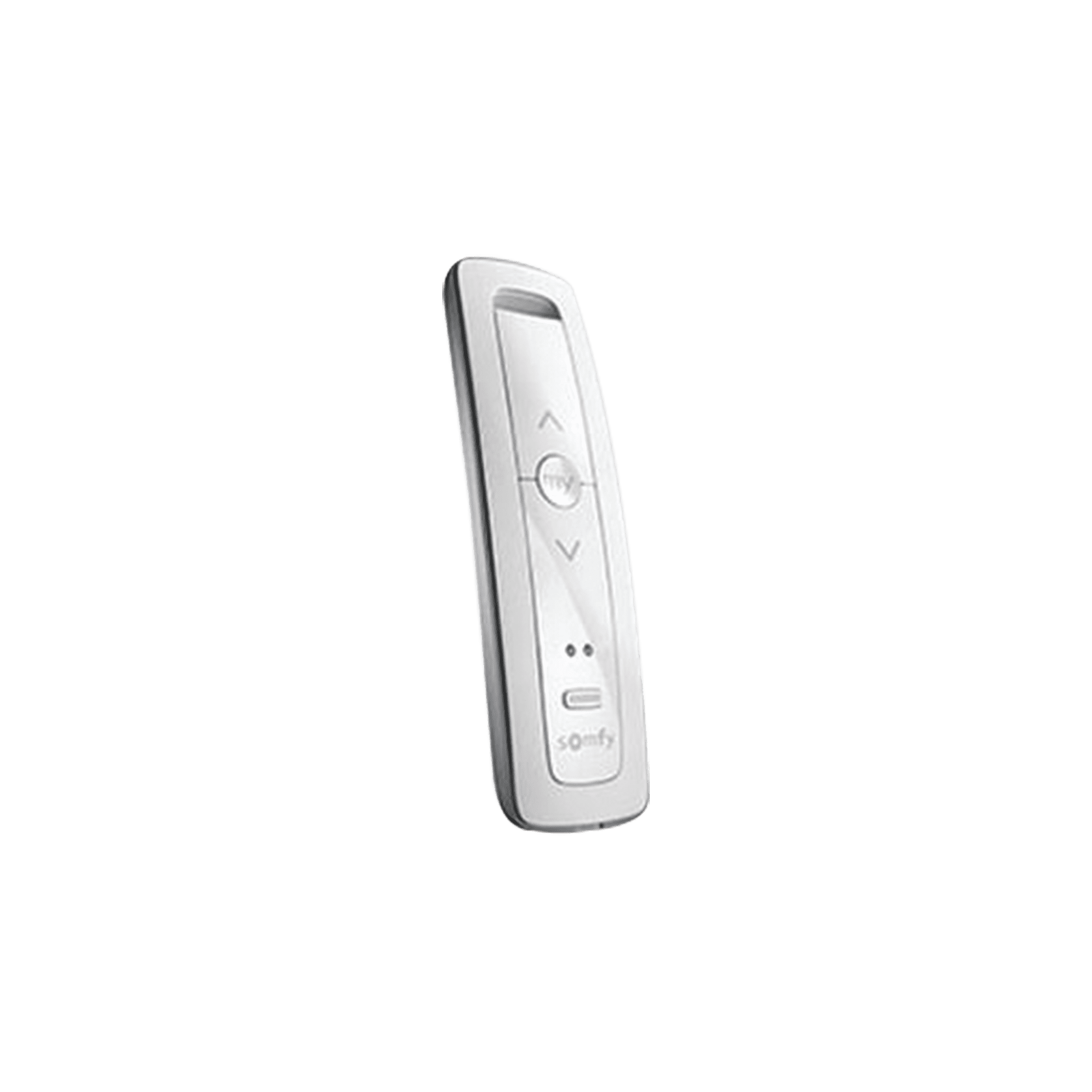 Control remoto 2 canales para motores de persiana Somfy con señal inalámbrica, instrucciones: sube, baja y detener, con posición favorita programada. SITUO2RTSPURE