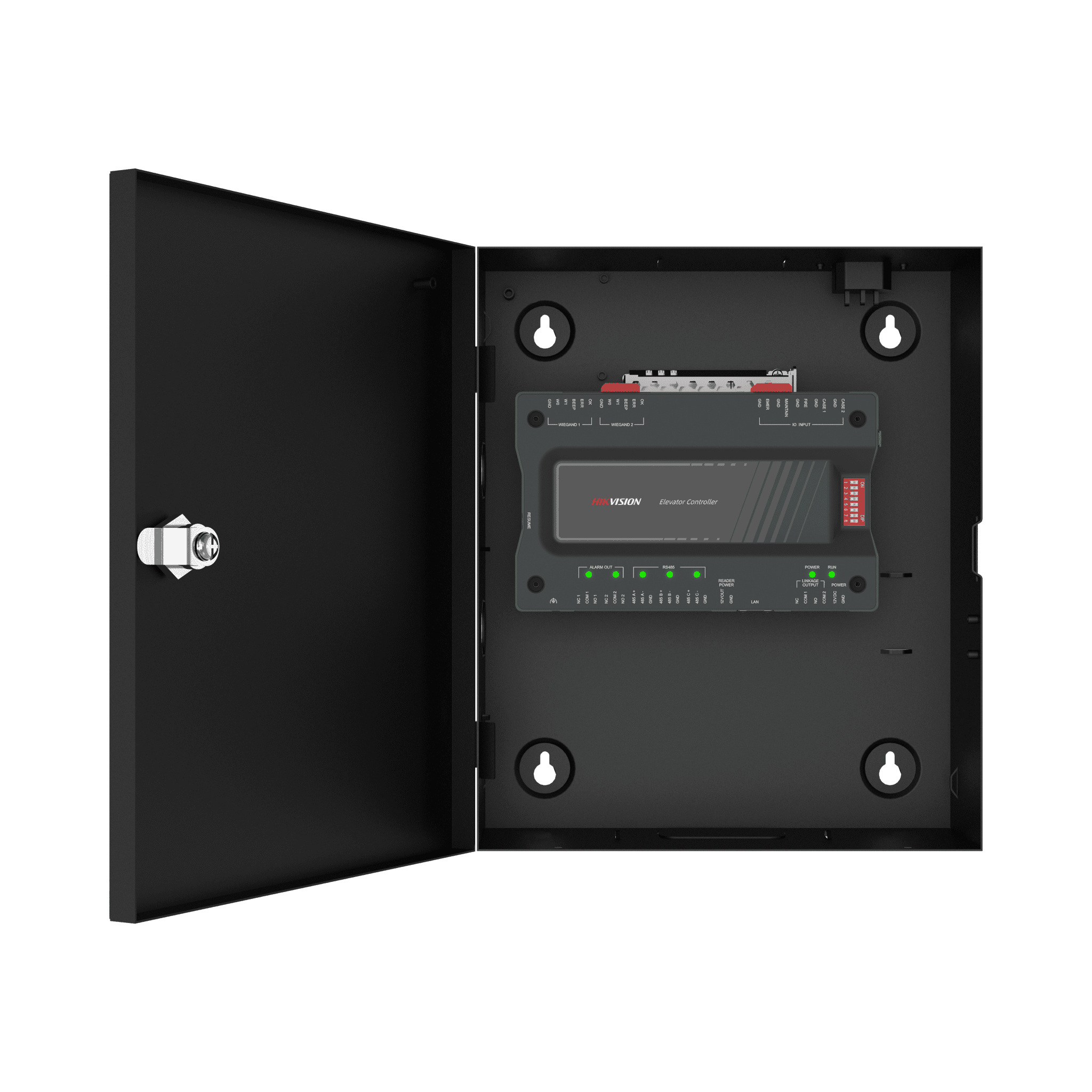 Controlador MAESTRO para Elevadores / Incluye Gabinete y Fuente / Control de Acceso para los pisos de los Elevadores por Huella o Tarjeta DS-K2220X