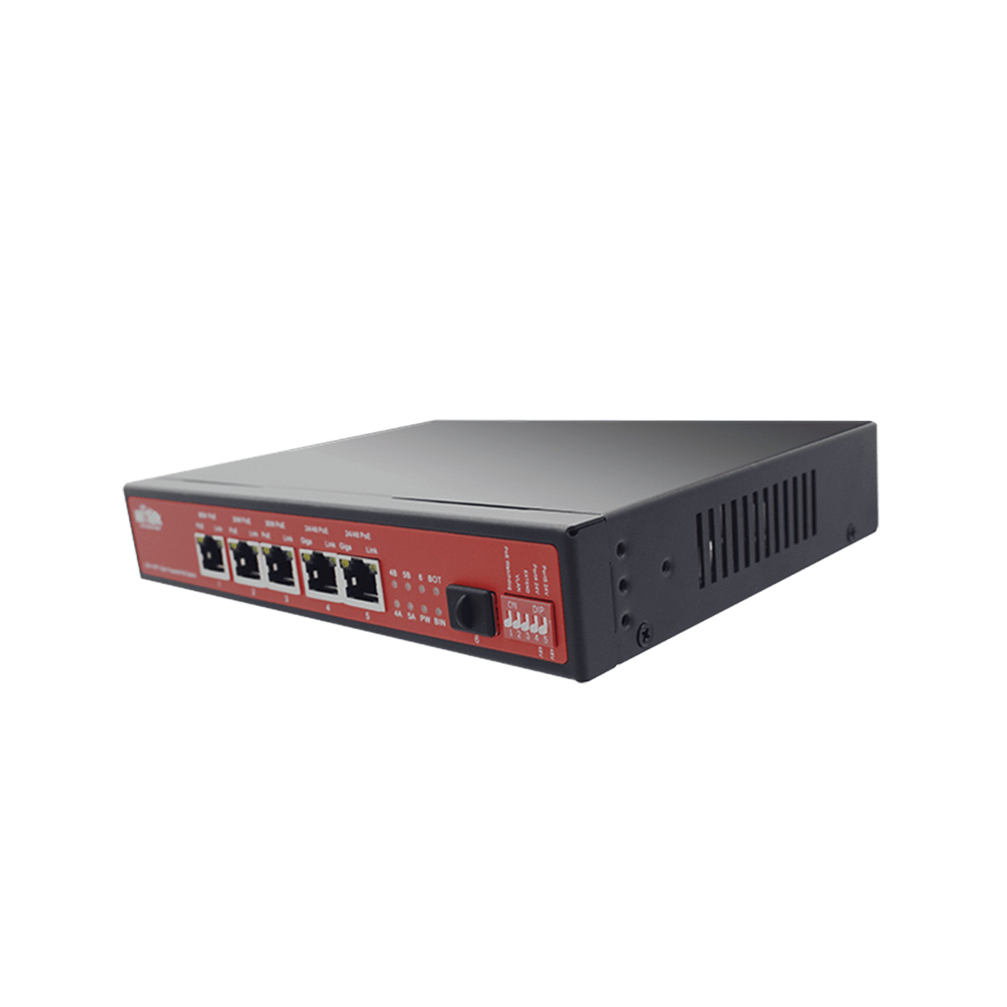 Controlador Solar de 15A con Switch PoE /  1 Puertos Gigabit PoE 802.3 bt / 2 Puertos PoE 802.3 af/at / 2 Puertos PoE Pasivo 24/48 Vcc / 1 Puerto SFP / No administrable WI-PS306GF-UPS-15A-V2