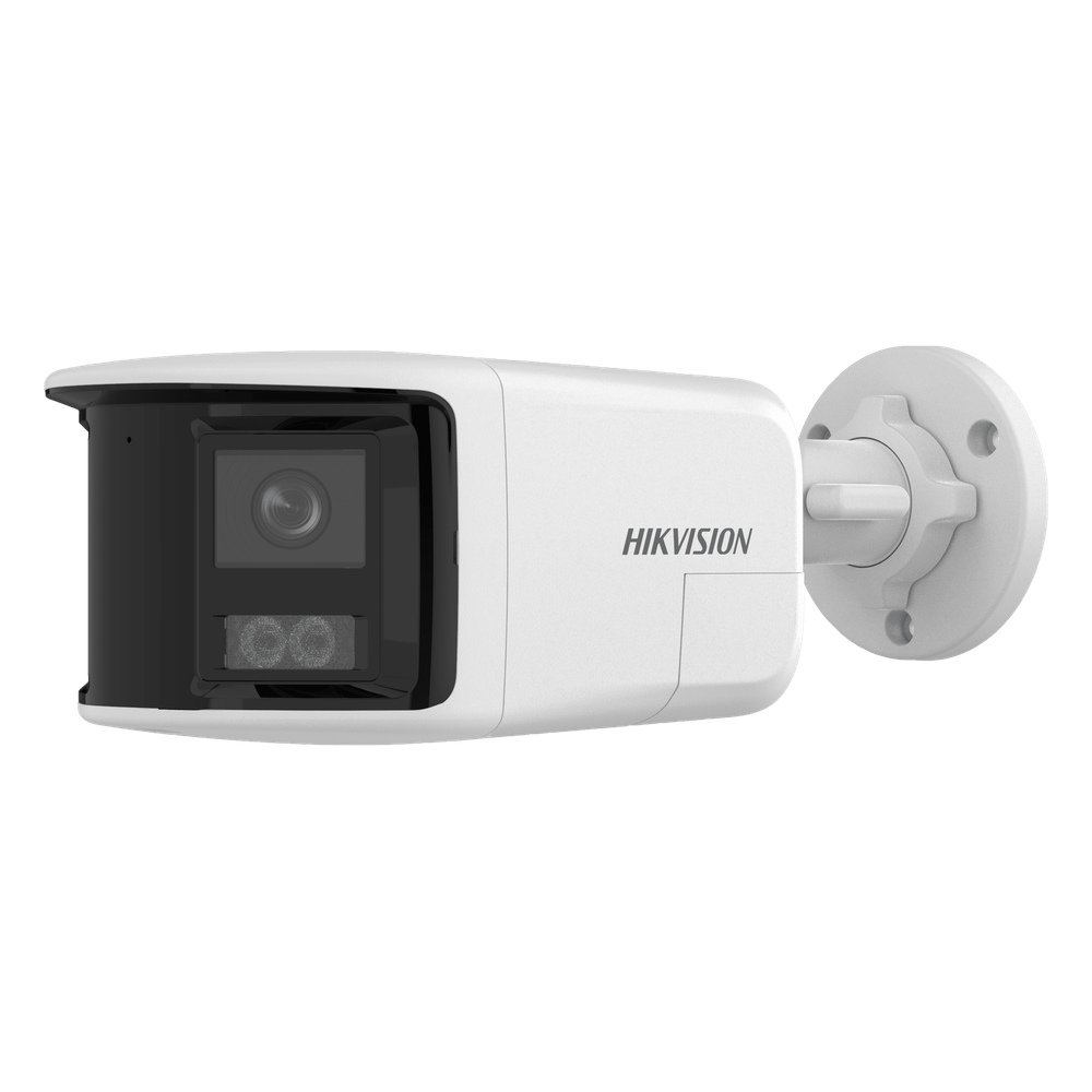[PROTECCIÓN ACTIVA] Bala IP 6 Megapixel / 2 Lentes de Lente 2.8 mm (Imagen Panorámica 180°) / 30 mts IR / Exterior IP67 / Luz Intermitente y Alerta de Audio / Audio Bidireccional / ACUSENSE / WDR 120 dB / Micro SD DS-2CD1T63G2P-LIUF/SL