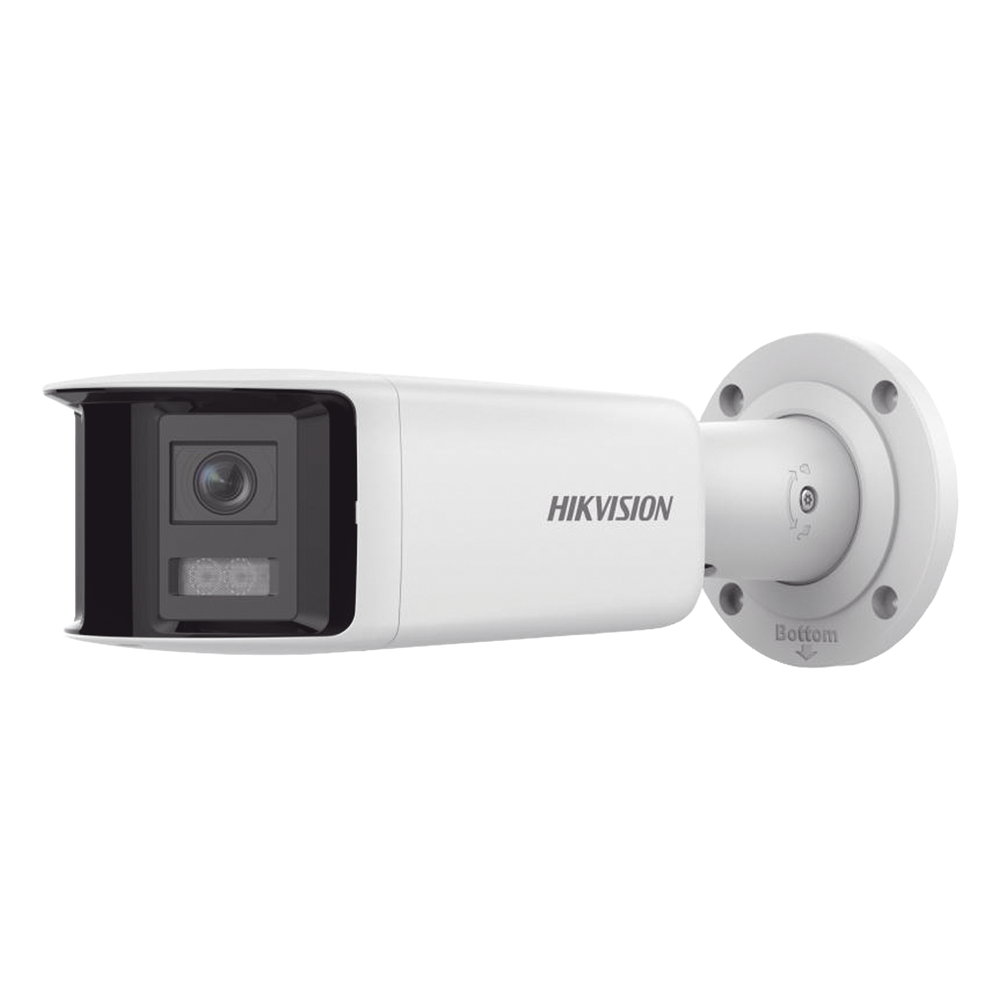 [FlexVu] [PROTECCIÓN ACTIVA] Bala IP 4 Megapixel / 2 Lentes de Lente 2.8 mm (Imagen Panorámica 180°) / 40 mts IR / Exterior IP67 / Luz Intermitente y Alerta de Audio / Audio Bidireccional / ACUSENSE / WDR 120 dB / Micro SD DS-2CD2T46G2P-ISU/SL(C)