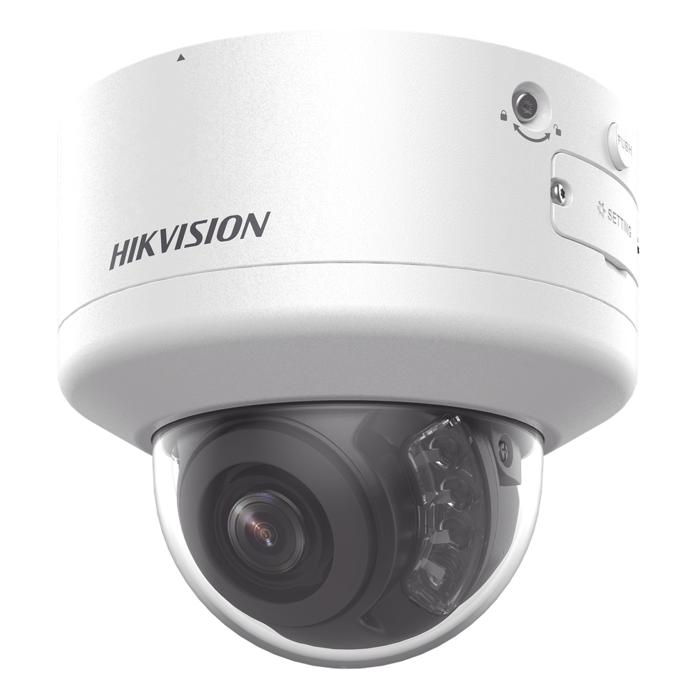 Domo IP 4 Megapixel / Lente Mot. 2.7 a 13.5 mm / Dual Light (40 mts IR + 40 mts Luz Blanca  / Exterior IP66 / IK10  / Audio y Alarma I/O / PoE+ / ONVIF / Micro SD / 4 Analíticos: AcuSense, Deteccion Facial, Conteo de Personas por Cruce y Zona DS-2CD3746G2HT-LIZSU(PTRZ)