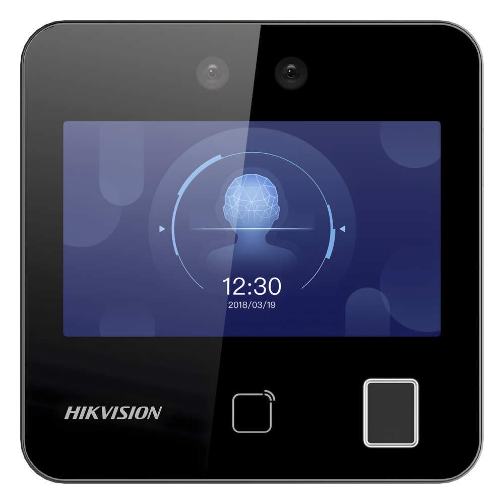 Terminal Min Moe WiFi / Touch de Reconocimiento Facial y Huella con Batería de Respaldo Incluida / ASISTENCIA y Control de ACCESO / 1500 Rostros, 3,000 Huellas y 3,000 tarjetas / Lee códigos QR / Videoportero / Detección de Cubreboca DS-K1T343EFWX-B/S