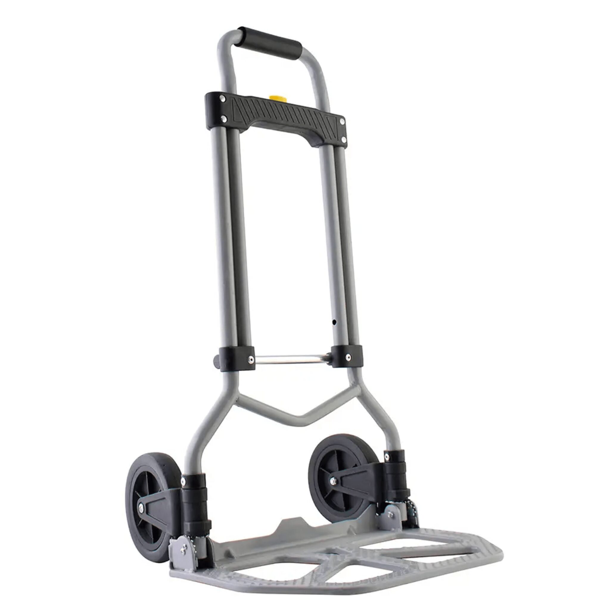 Diablo Plegable / Capacidad 60 kg / Jaladera de Hule Espuma / Botón Despliegue Rápido / Base Acero Antiderrapante / Llanta Hule Duradera / Transporte Compacto SYS-DPA-60