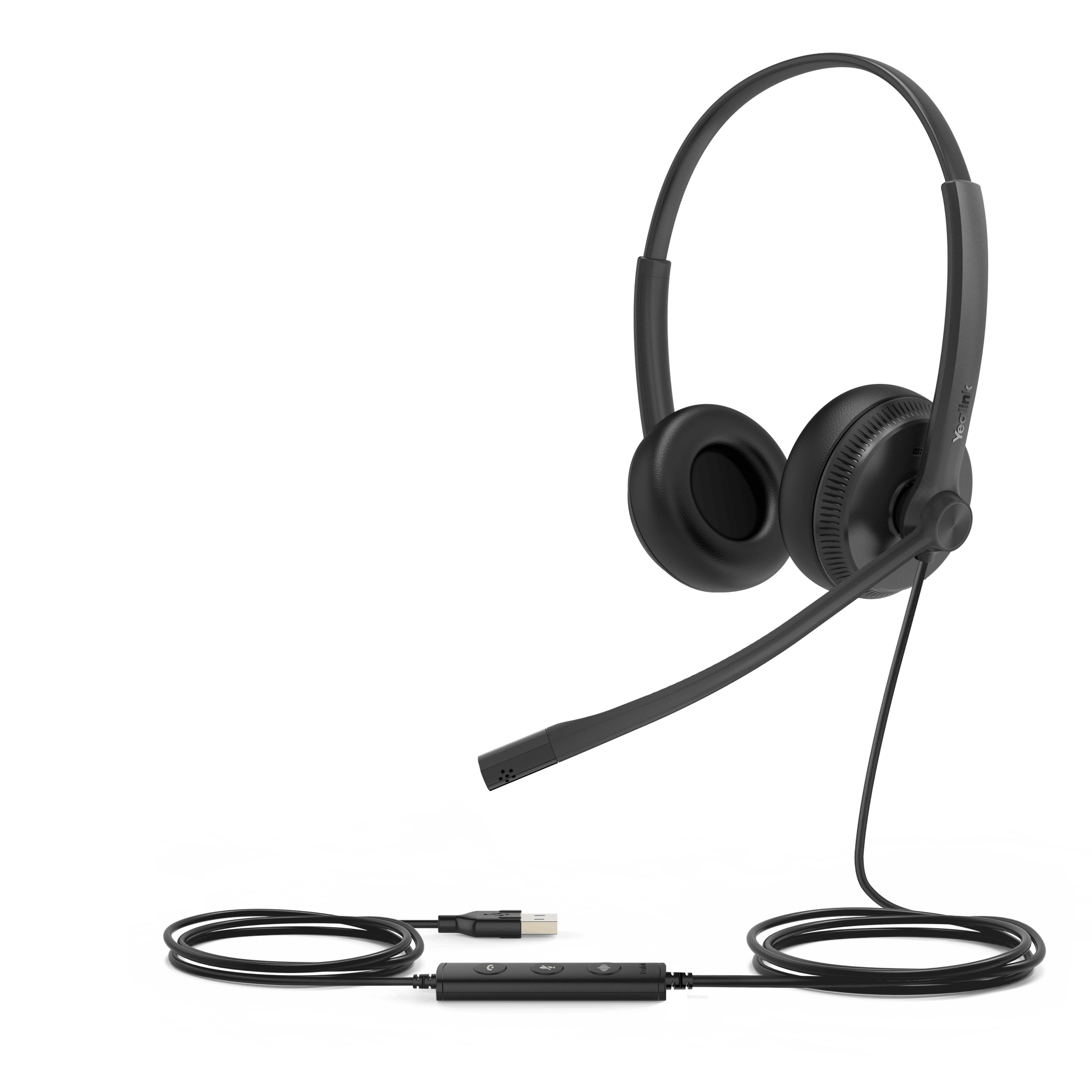 Diadema Alámbrica UH34 Dual de Yealink USB Compatible con Teléfonos IP y Computadoras. UH34-DUAL-UC