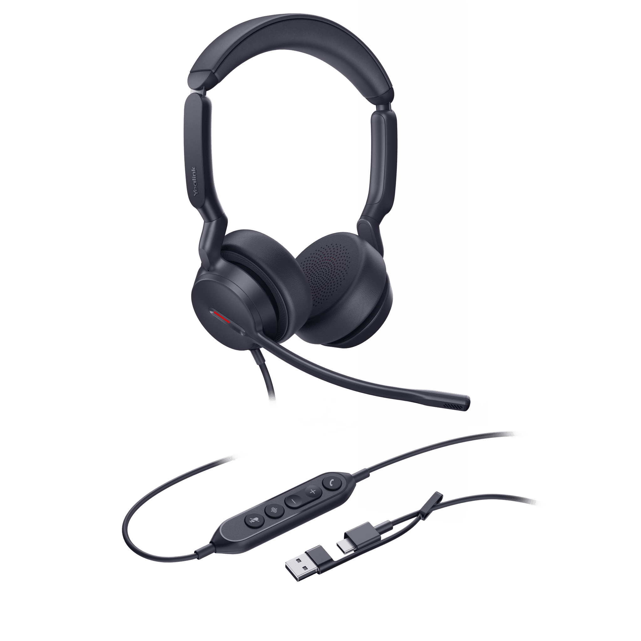 Diadema Alámbrica UH44 Dual UC de Yealink con Conectividad USB-C/A y Amplia Compatibilidad UH44-DUAL-UC-USB-C/A