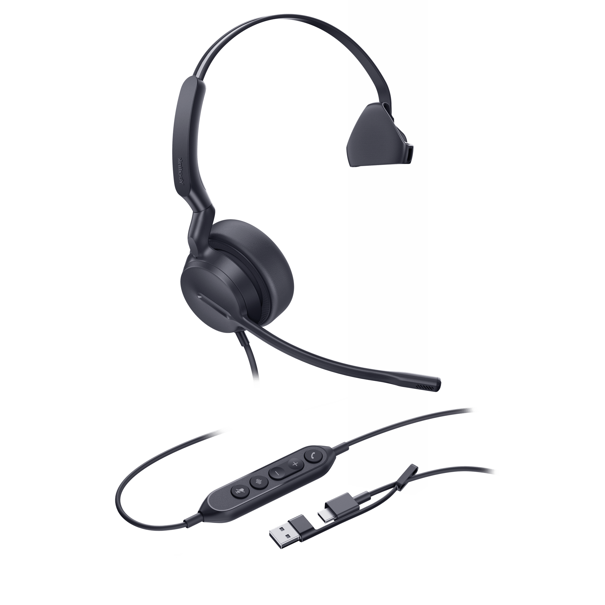 Diadema Alámbrica Yealink UH42 Mono con Audio HD y Conectividad USB-C/A Certificada con Microsoft Teams UH42-MONO-TEAMS-USB-C/A