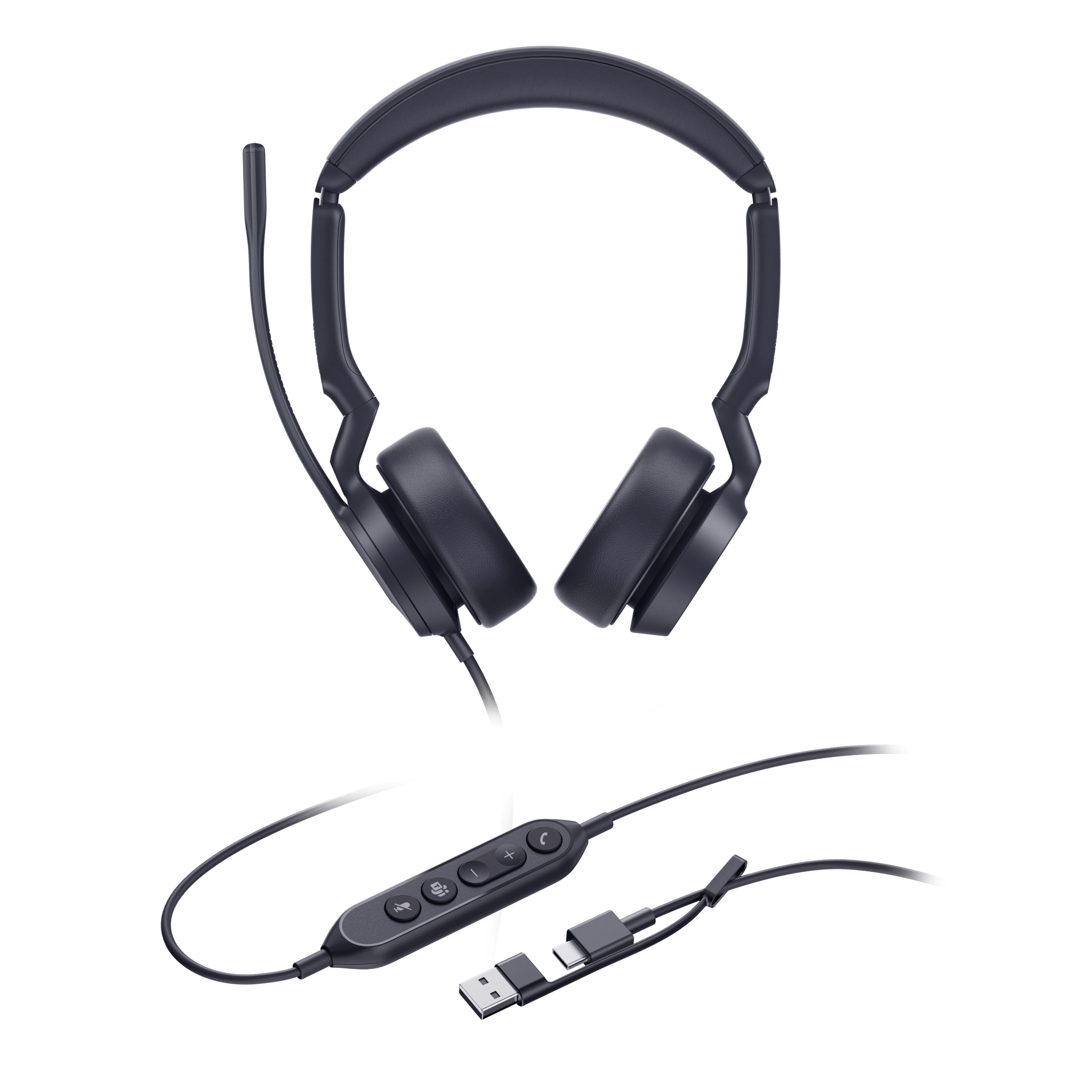 Diadema Alámbrica Yealink UH44 Dual USB-C/A Certificada con Microsoft Teams UH44-DUAL-TEAMS-USB-C/A