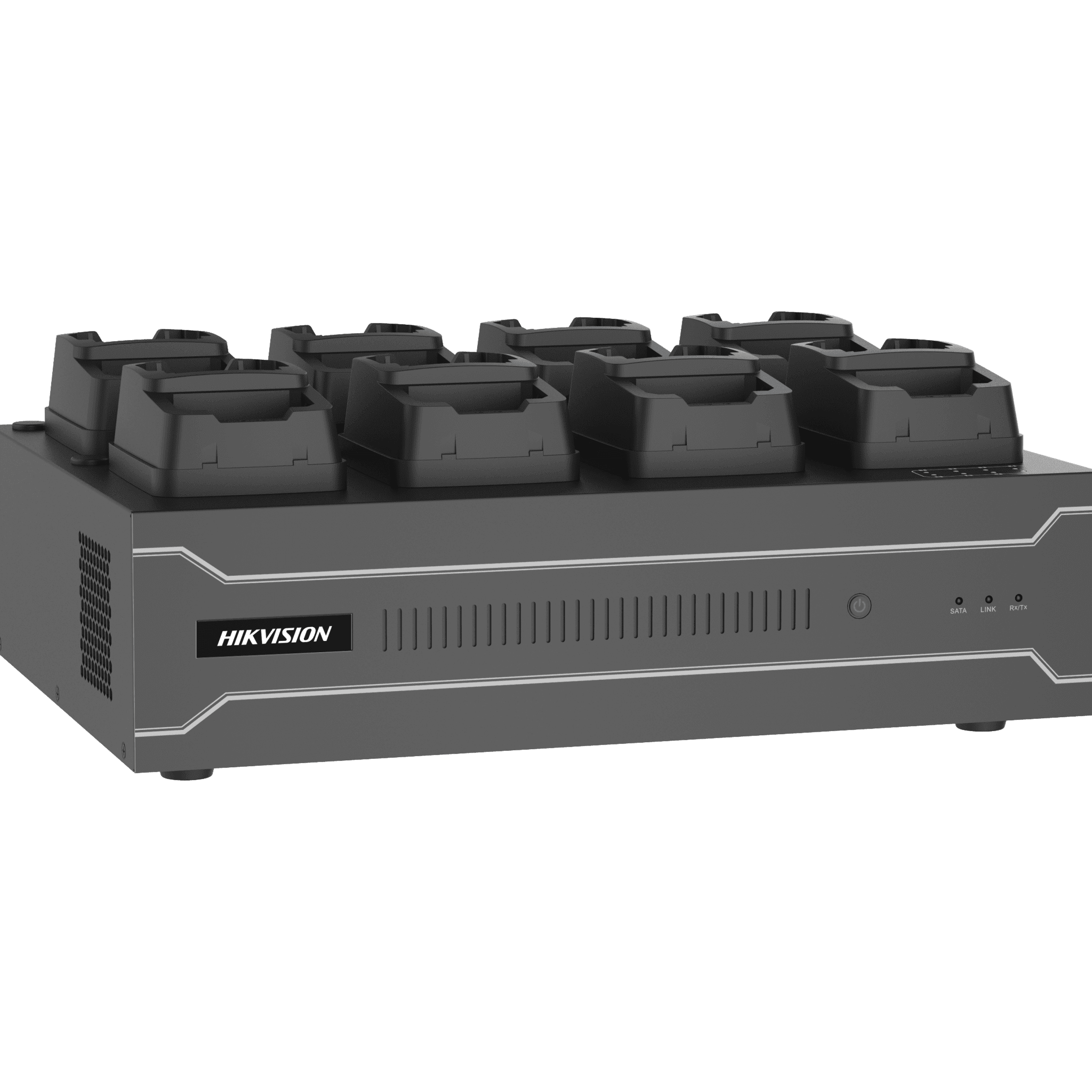 Dock Station 8 Puertos para Escritorio / Recolección y Carga de Datos Corporales / Interfaces de Red Dual 1000 M / ANR / Reproducción Multimedios / Linux / Indicadores y Gestión de Registros DS-MDS001/2T/8(B)(MCW406)