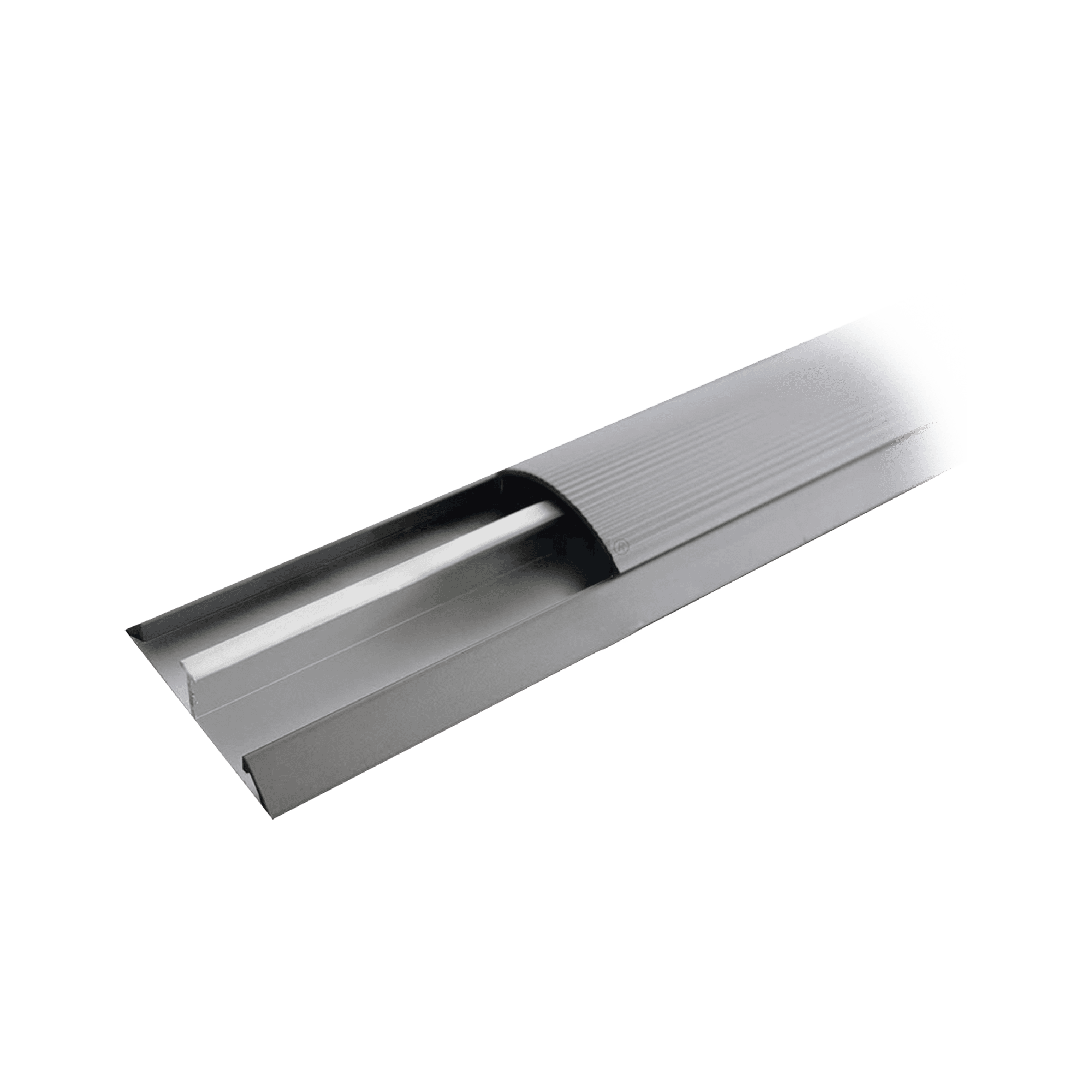 Ducto de media caña de aluminio, tramo de 2.5m de largo (8801-80300) DMCTALUM