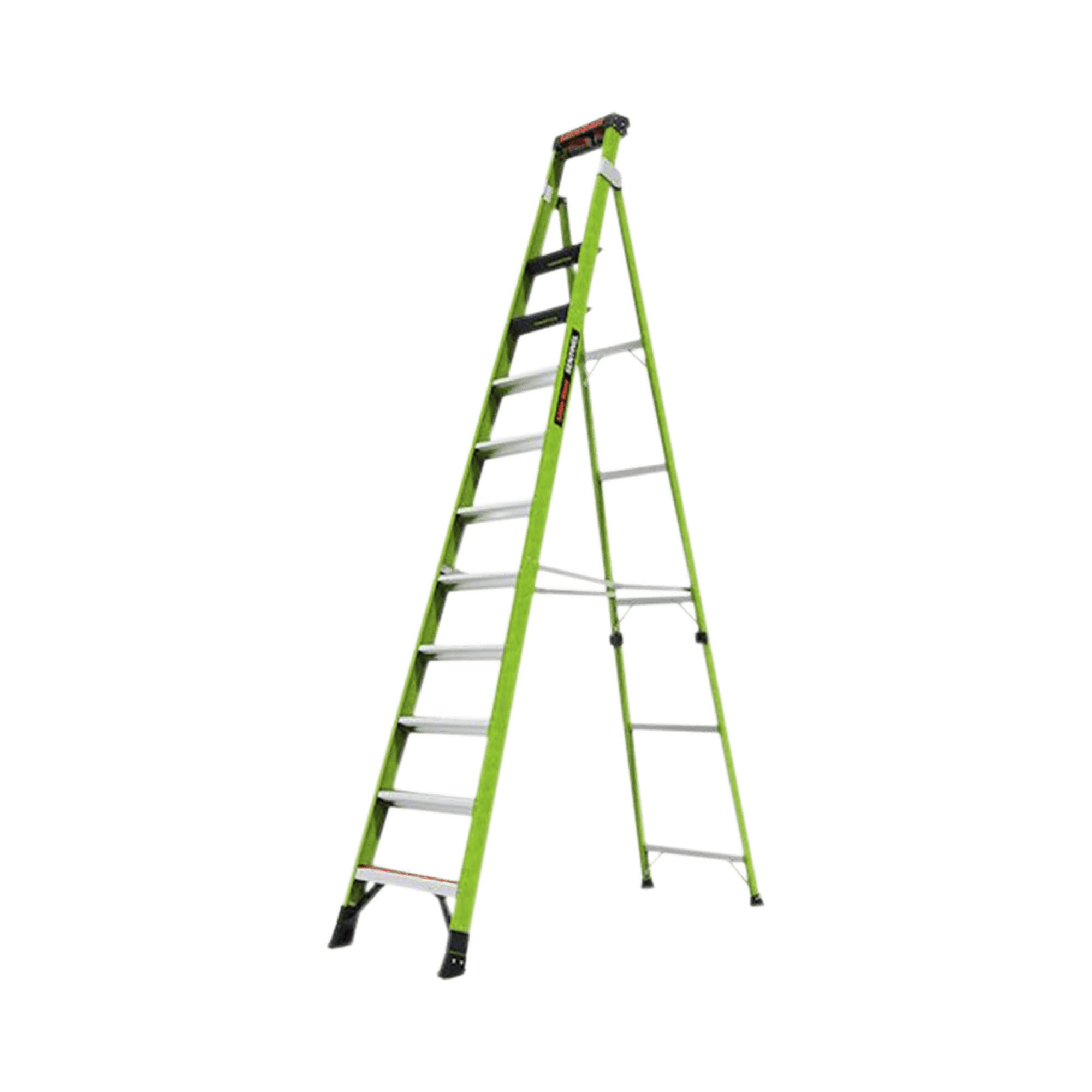 Escalera de 3.65 m Capacidad máxima de 170 Kg, inclinada, de fibra de vidrio con almohadilla de pared giratoria. SENTINEL12