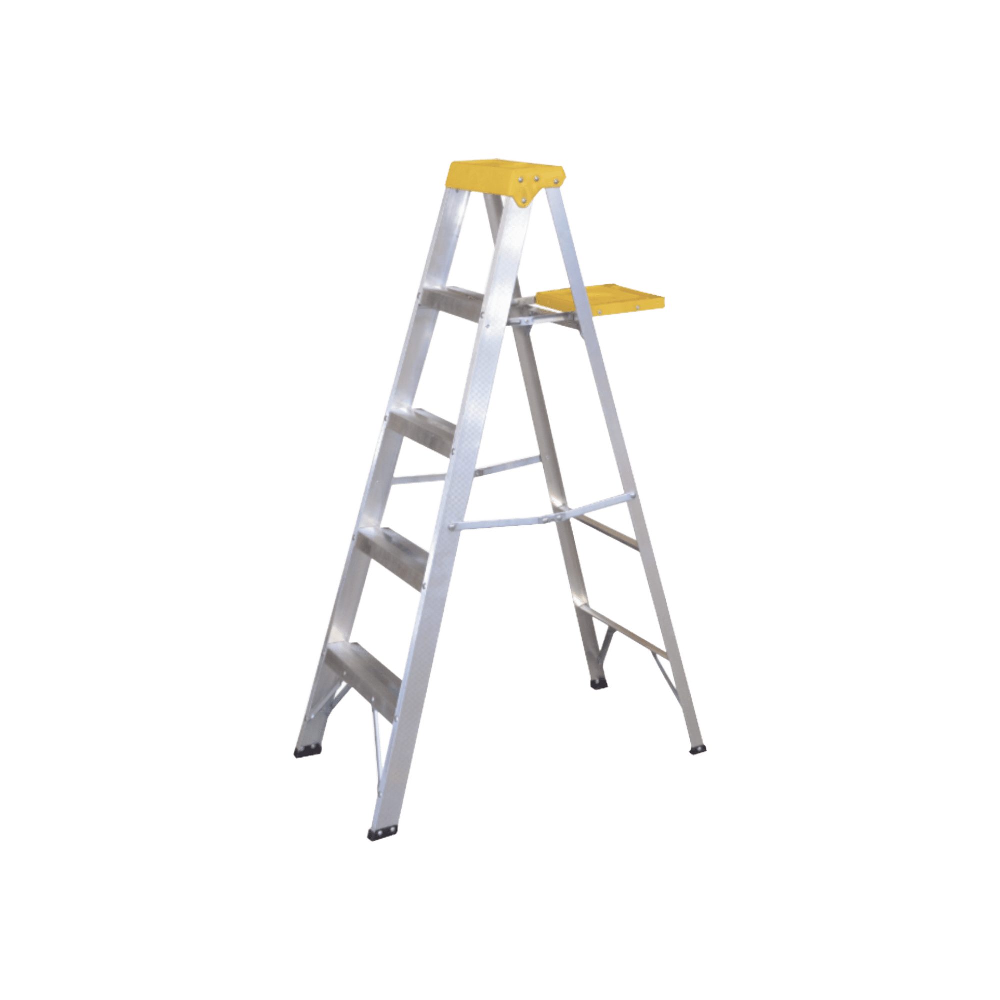 Escalera de Aluminio Tipo Tijera, 5 Peldaños de 1.83 metros. SYS-ET5