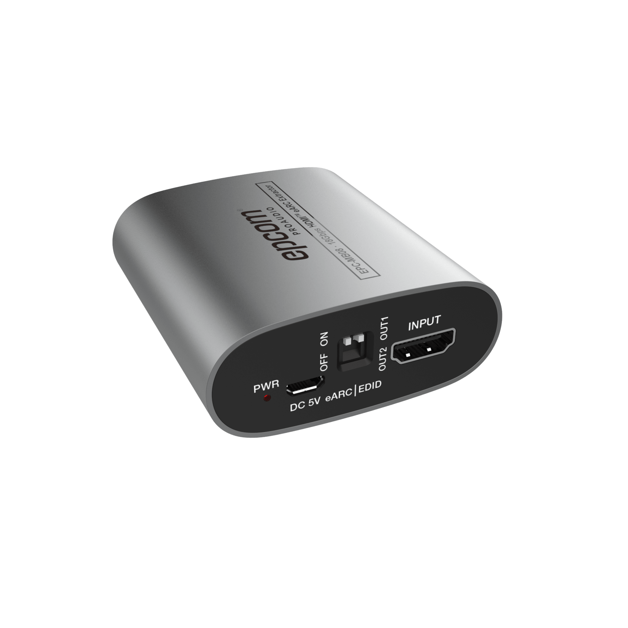 Extractor HDMI eARC | 18Gbps | HDMI 2.0b | HDCP 2.2 | Soporta 4K@60Hz 4:4:4 | Audio LPCM y Dolby/DTS | Salida HDMI, Óptica y L/R | Control RS-232 e IR EPC-MB08