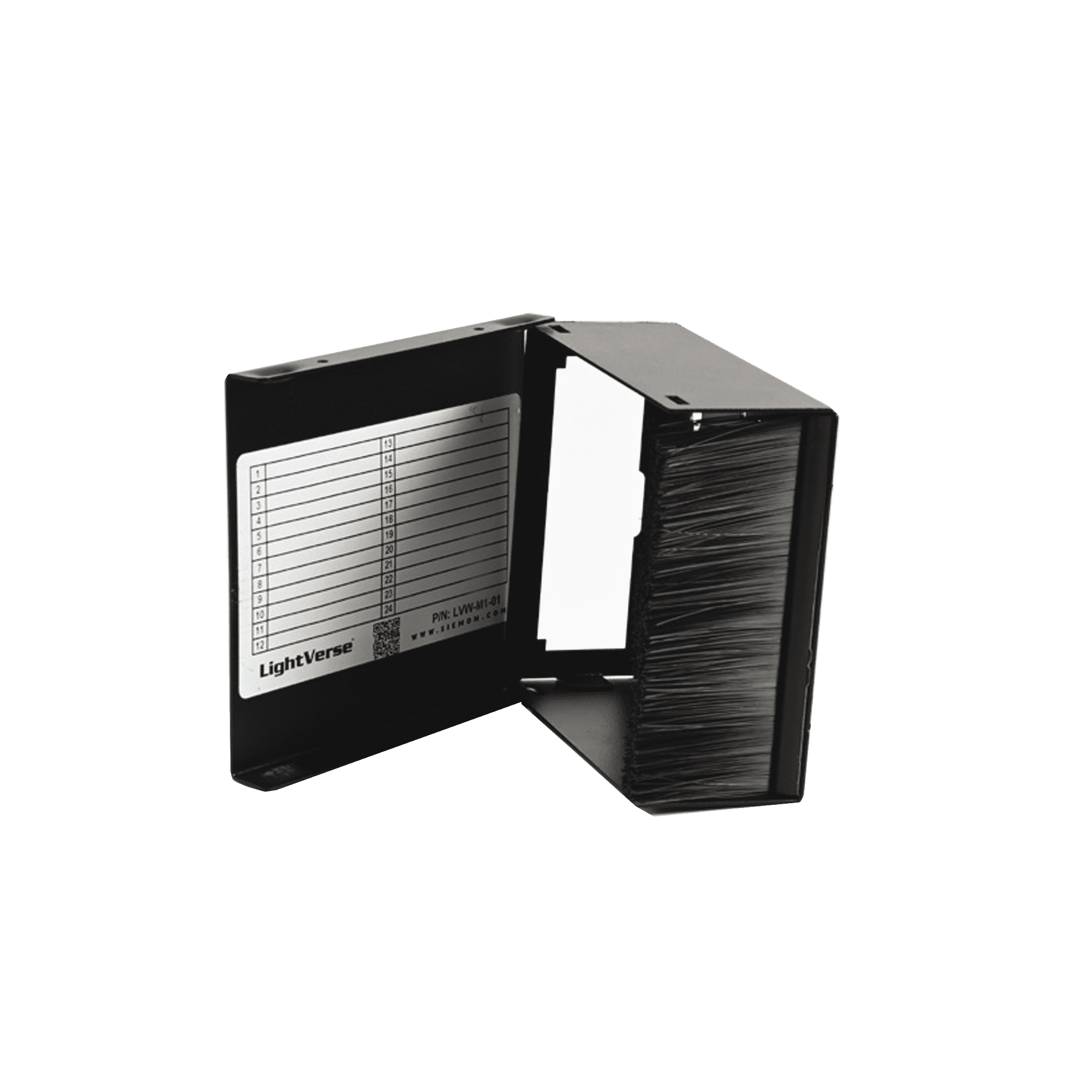 FIBER, ENCLOSURE, LIGHTVERSE, WALL MOUNT, FIXED ACCESS, 1 OPENING, BLACK LVW-M1-01