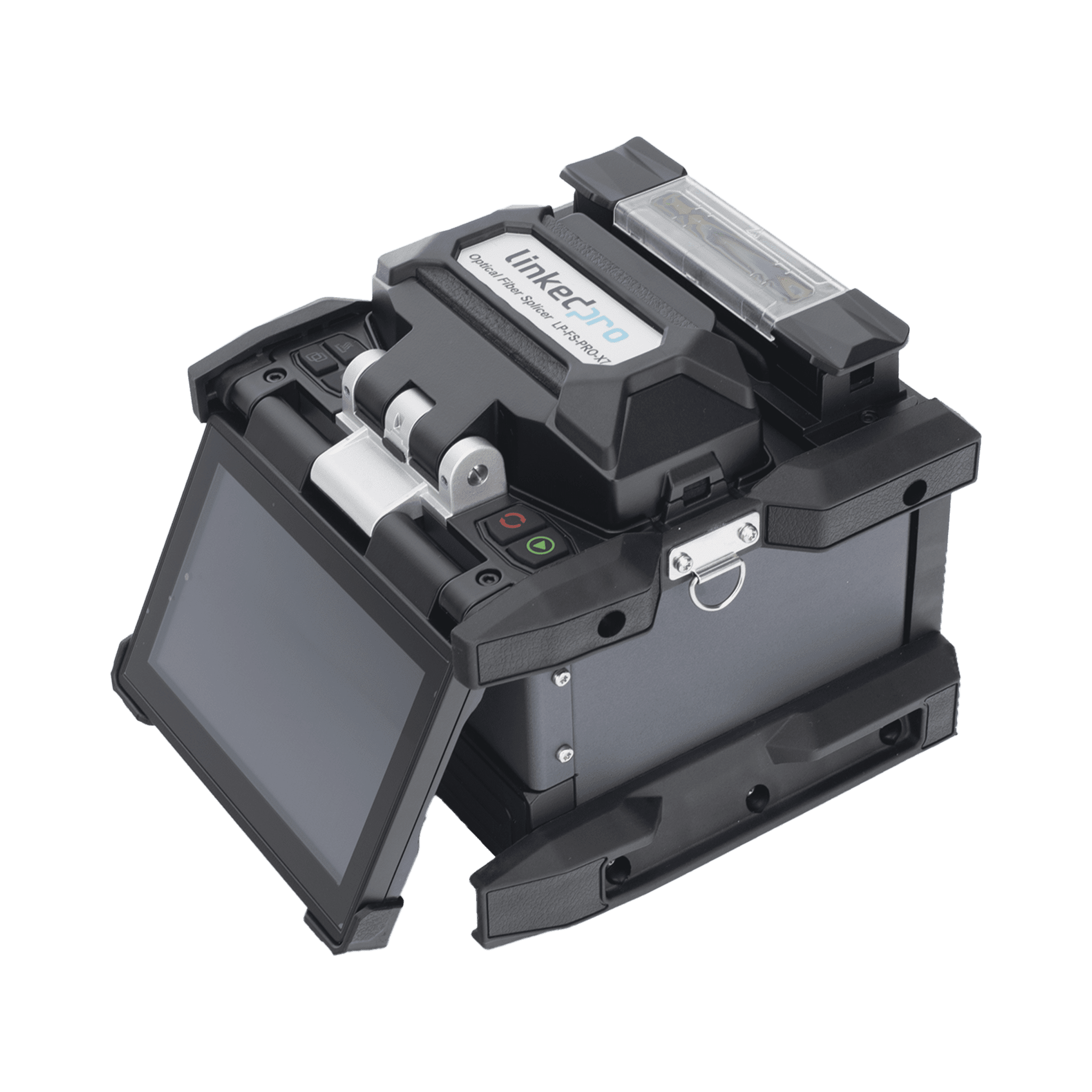 Fusionadora de Fibra Óptica con GPS para Fibra Óptica Multimodo y Monomodo / Alineación por Núcleo / 6 Motores para Mejor Precisión en el Empalme / Capacitación básica virtual gratuita LP-FS-PRO-X7