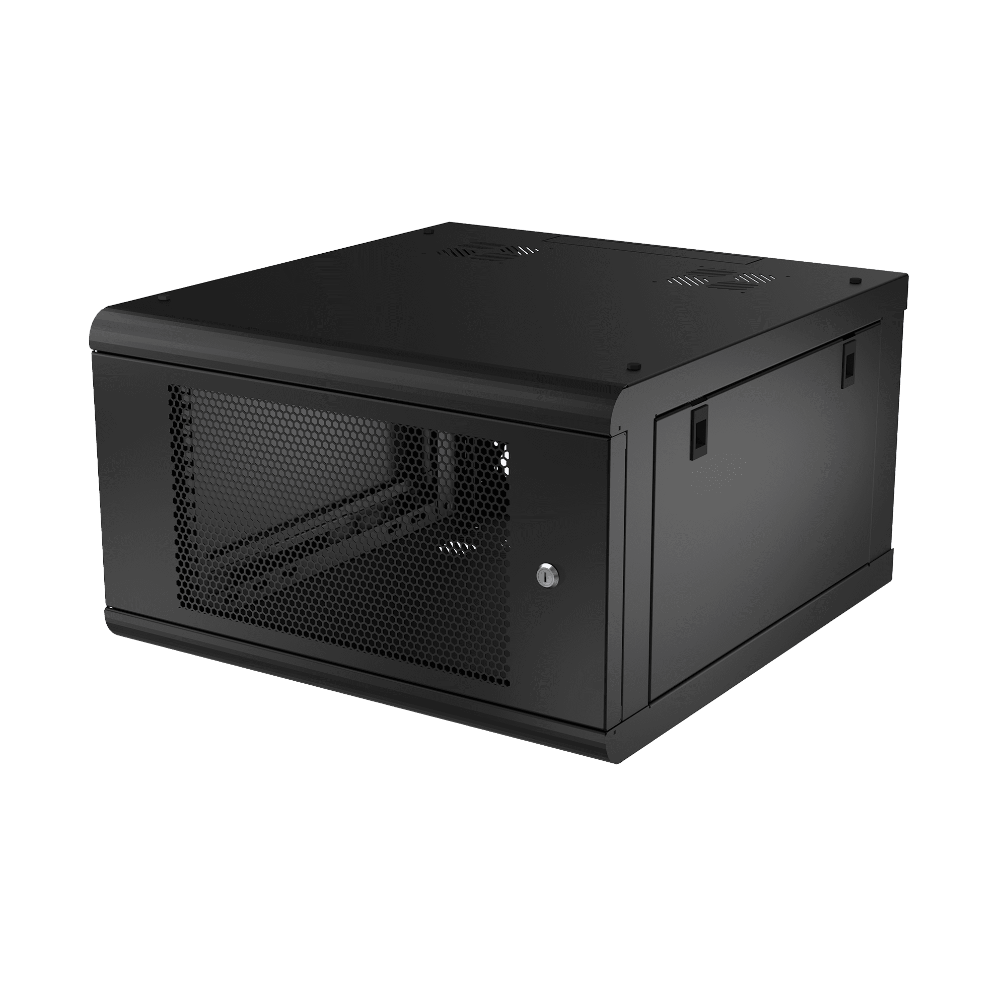 Gabinete de Pared con Puerta Perforada, 635mm de Profundidad, 6U Rack de 19 in, Acero Reforzado SR-1906-GN2P