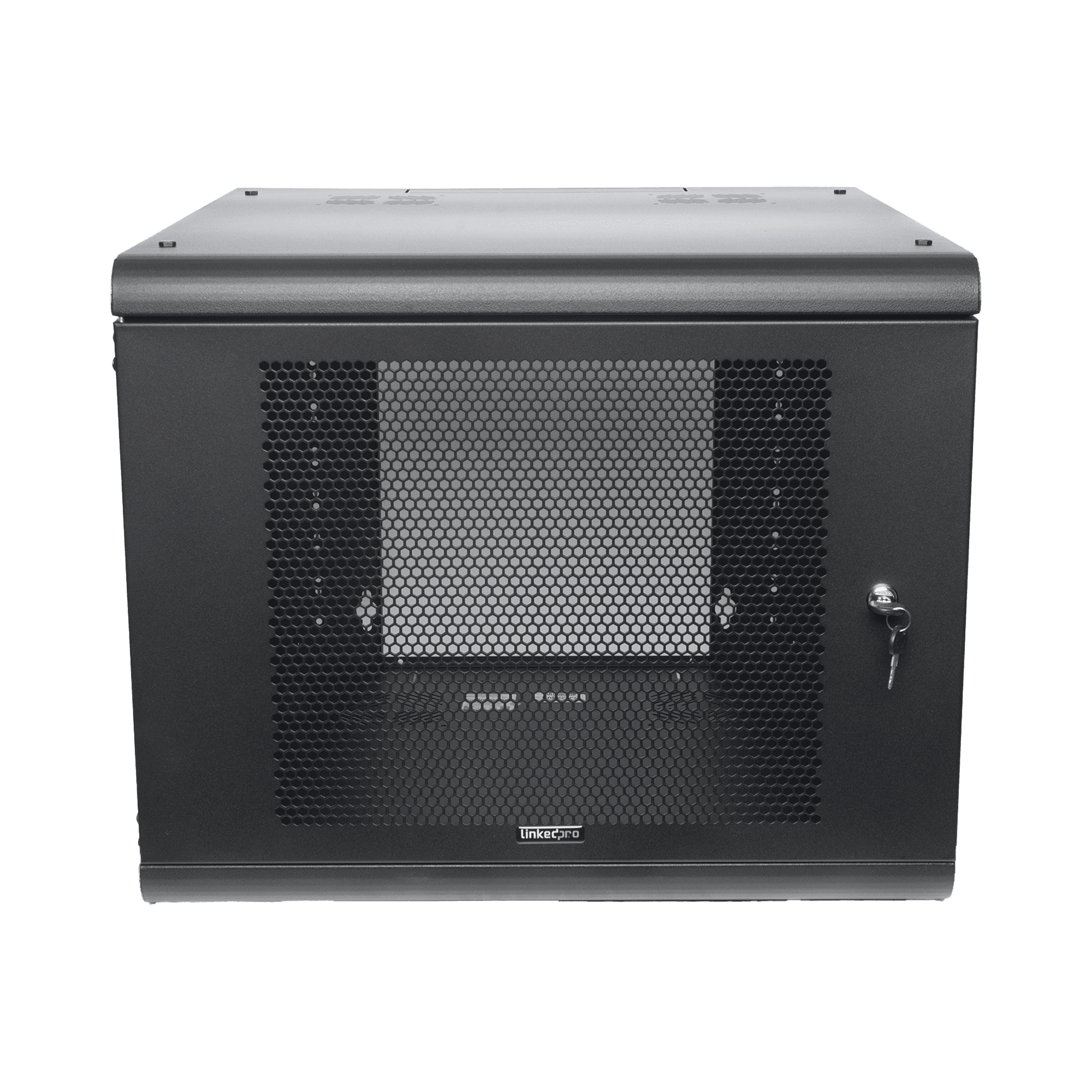 Gabinete de Pared con Puerta Perforada, 635mm de Profundidad, 9U Rack de 19 in, Acero Reforzado SR-1909-GN2P