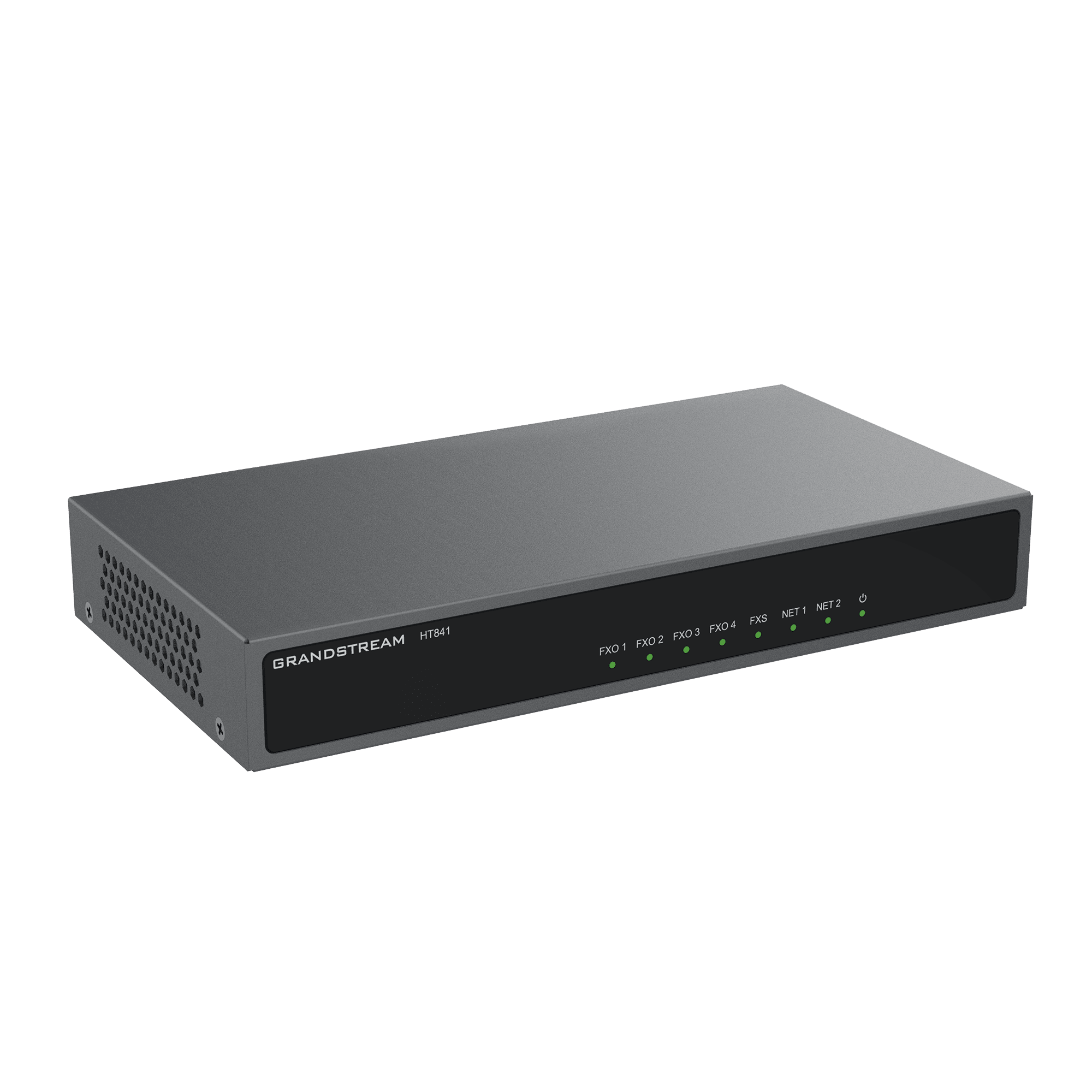 Gateway Analógico 4 FXO (Conectar Lineas Analógicas) / Puertos FXO y FXS / 3 Perfiles SIP / NAT / PoE / TR069 / Fax T.38 / 3 Vías Conferencia / AES / Failover SIP HT-841