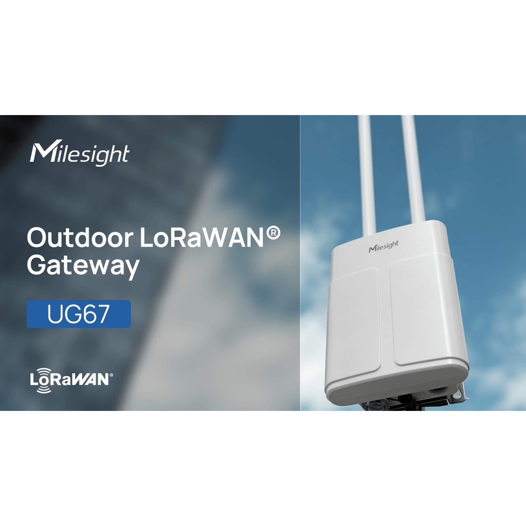Gateway LoRaWAN para exterior, de largo alcance, con modulo SIM UG67L08GL915M