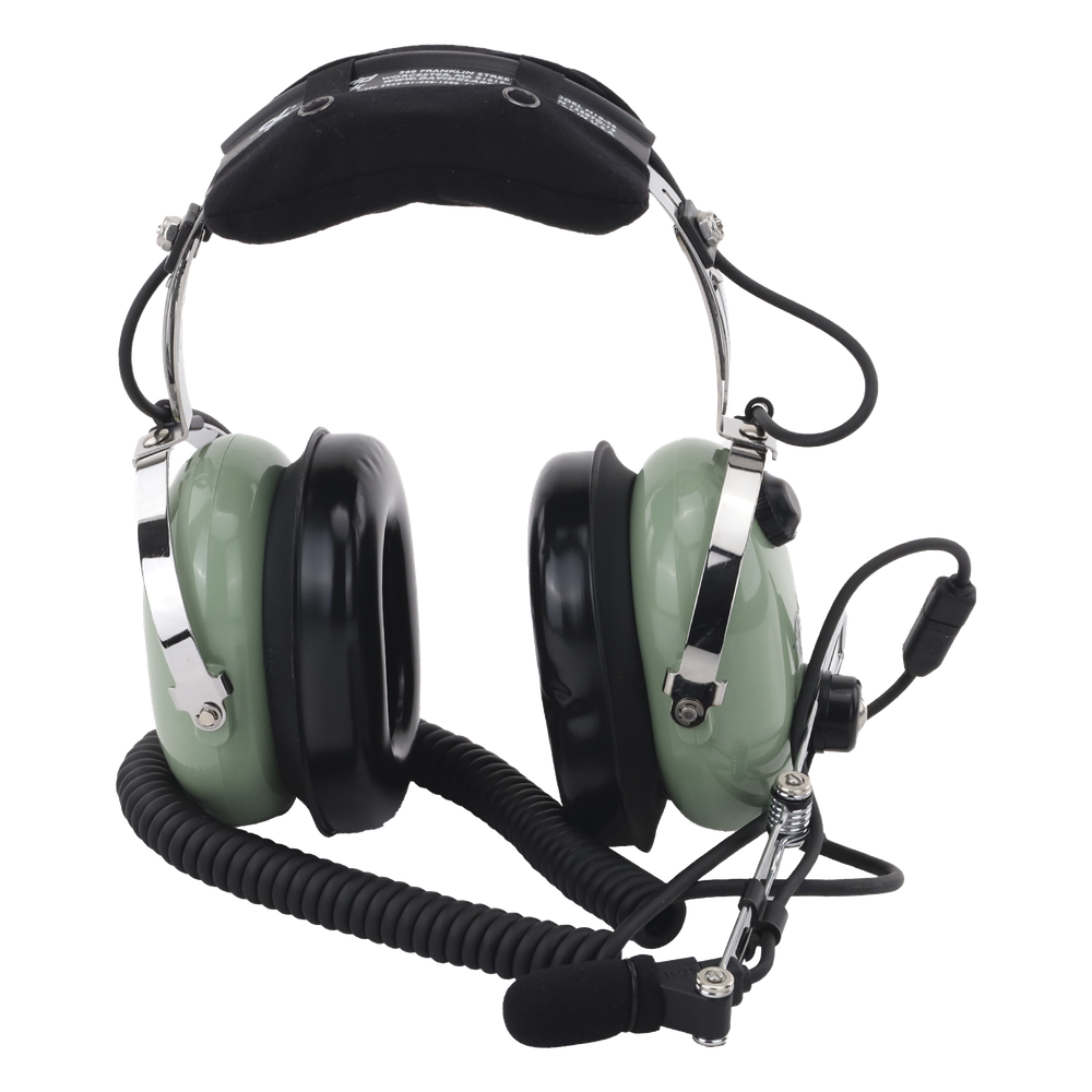 Auriculares de aviación, con micrófono, sobre la cabeza, helicóptero H10-36