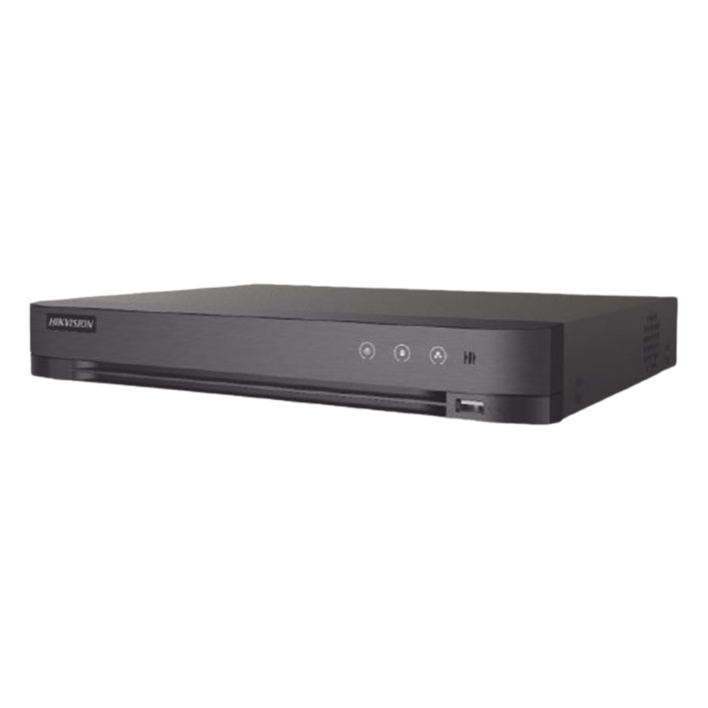 DVR 8 Canales TURBOHD + 4 Canales IP / 5 Megapixel Lite - 3K Lite / Audio de Dos Vías por Coaxitron / Reconocimiento Facial / ACUSENSE (Evista falsas alarmas) / 1 Bahía de Disco Duro / Salida de Video en Full HD IDS-7208HQHI-M1/XT