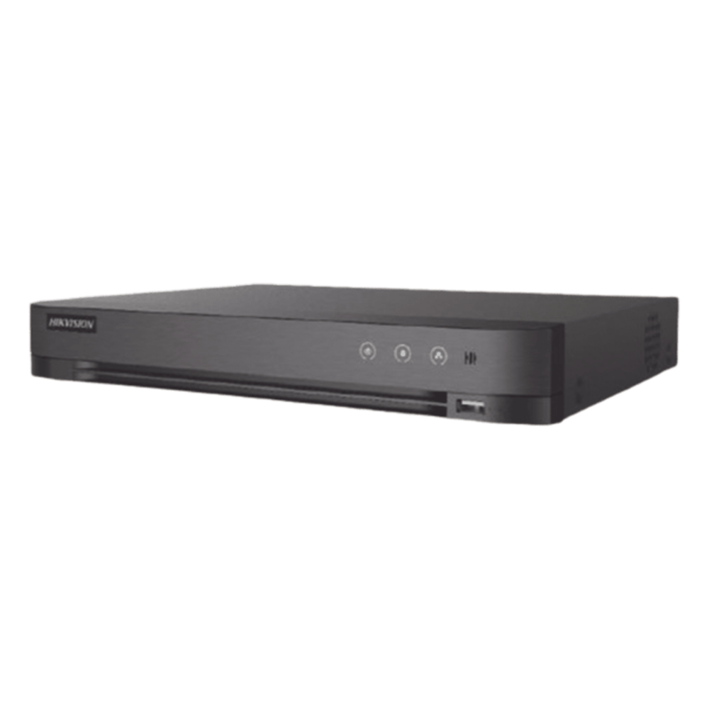 DVR 16 Canales TURBOHD + 8 Canales IP / 5 Megapixel Lite - 3K Lite / Salida Independiente HDMI - VGA / Audio de Dos Vías por Coaxitron / Reconocimiento Facial / ACUSENSE (Evista falsas alarmas) / 1 Bahía de Disco Duro / Salida de Video en Fu IDS-7216HQHI-M1/H/XT