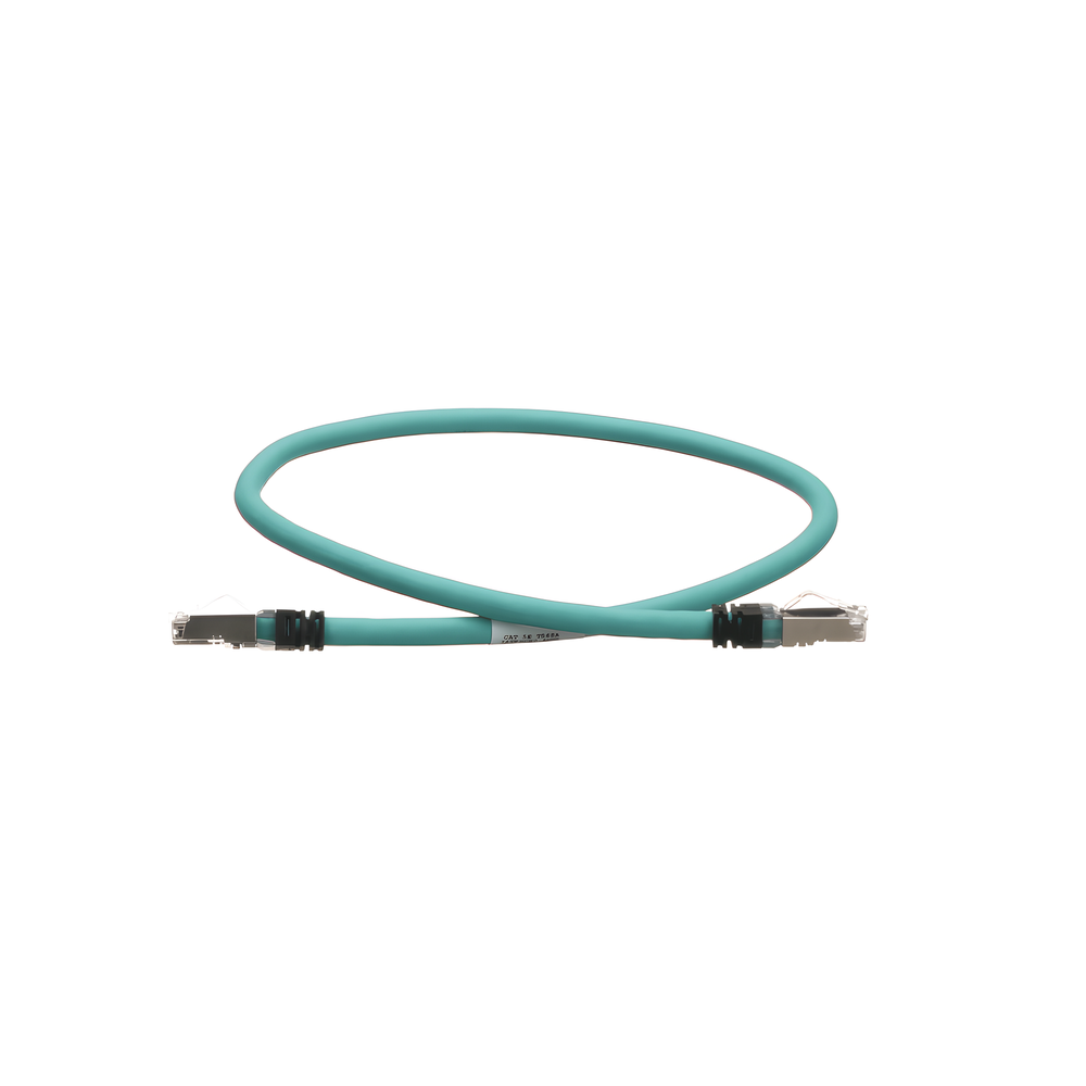 Patch Cord Cat5e de Grado Industrial 600V, Blindado SF/UTP, Calibre 24 AWG, Color Aqua, 60 cm. ISTPHCH0.6MTL