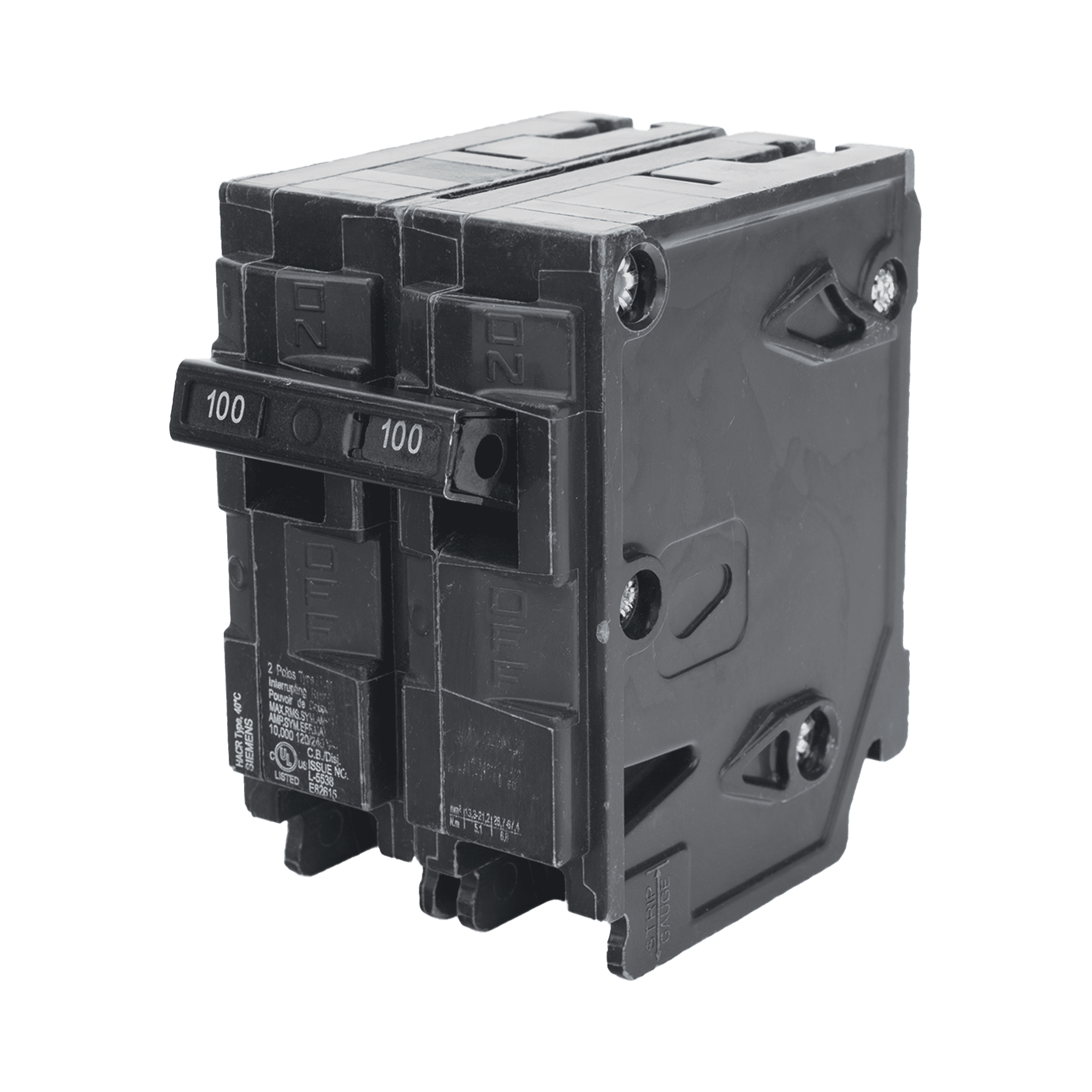 Interruptor automático enchufable tipo QP 2 polos, 100 amp Q2100