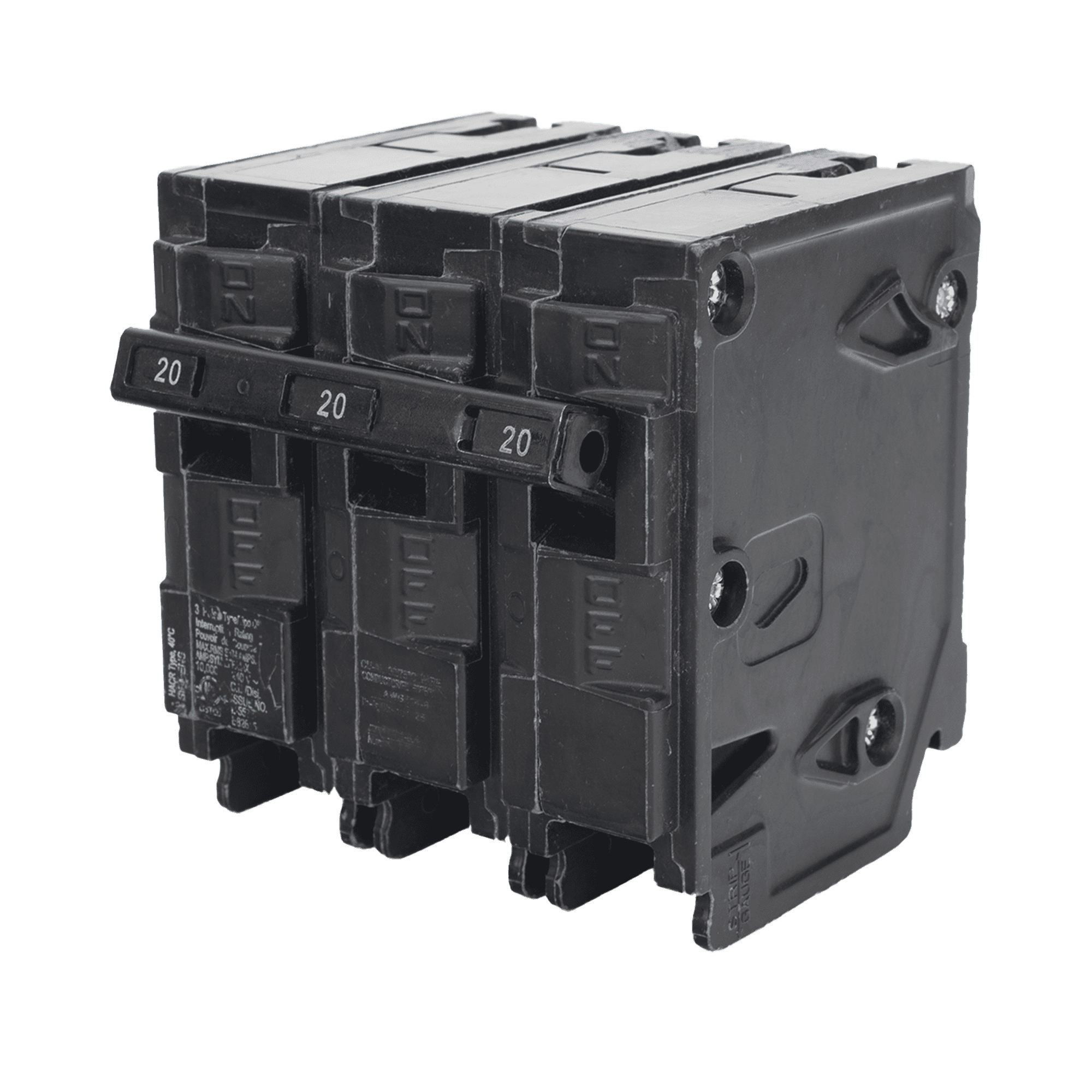 Interruptor automático enchufable tipo QP 3 polos, 20 amp Q320