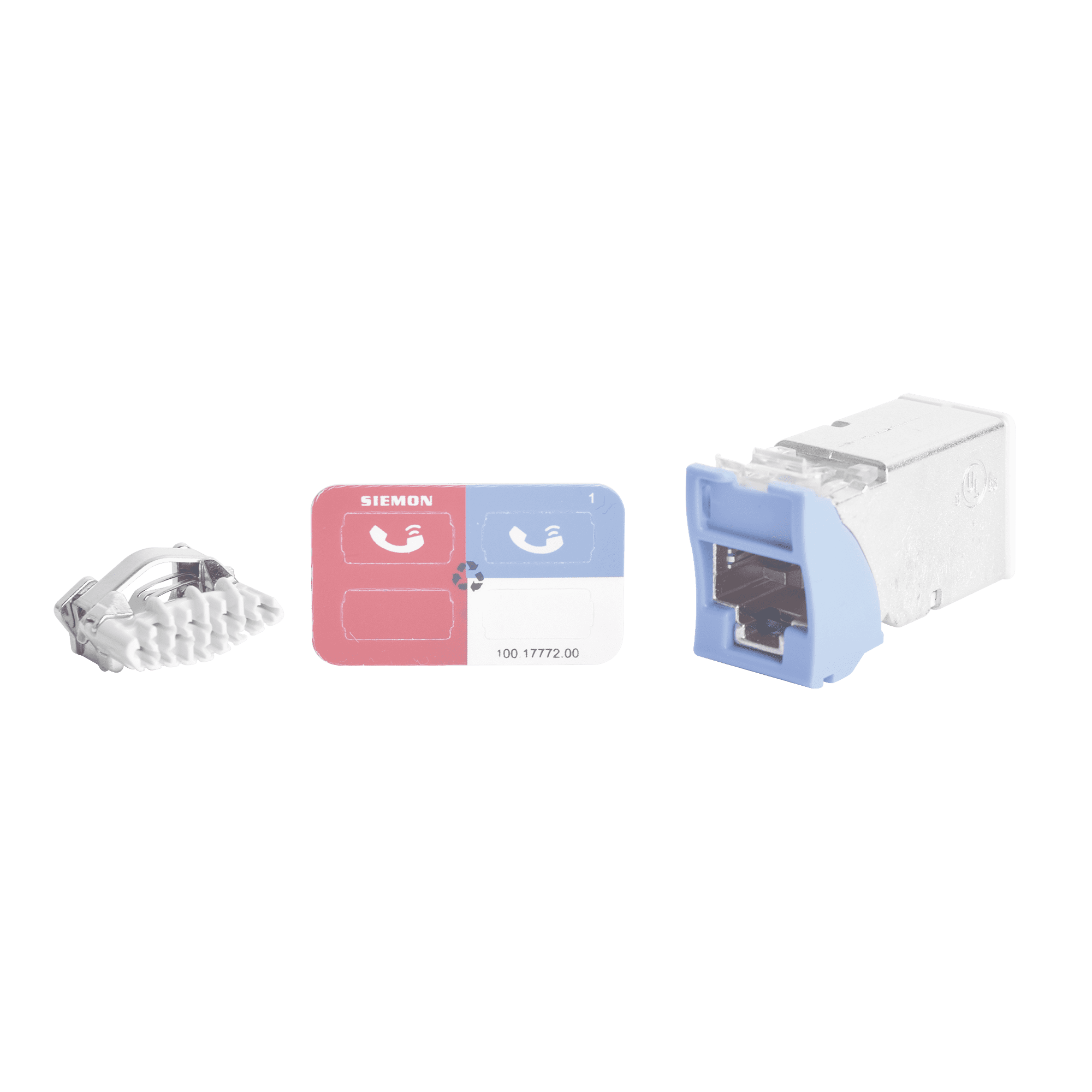 Jack Z-MAX Cat6A, Blindado, Montaje híbrido en Placa de Pared (Plano y Angulado), Color Azul Z6A-S06