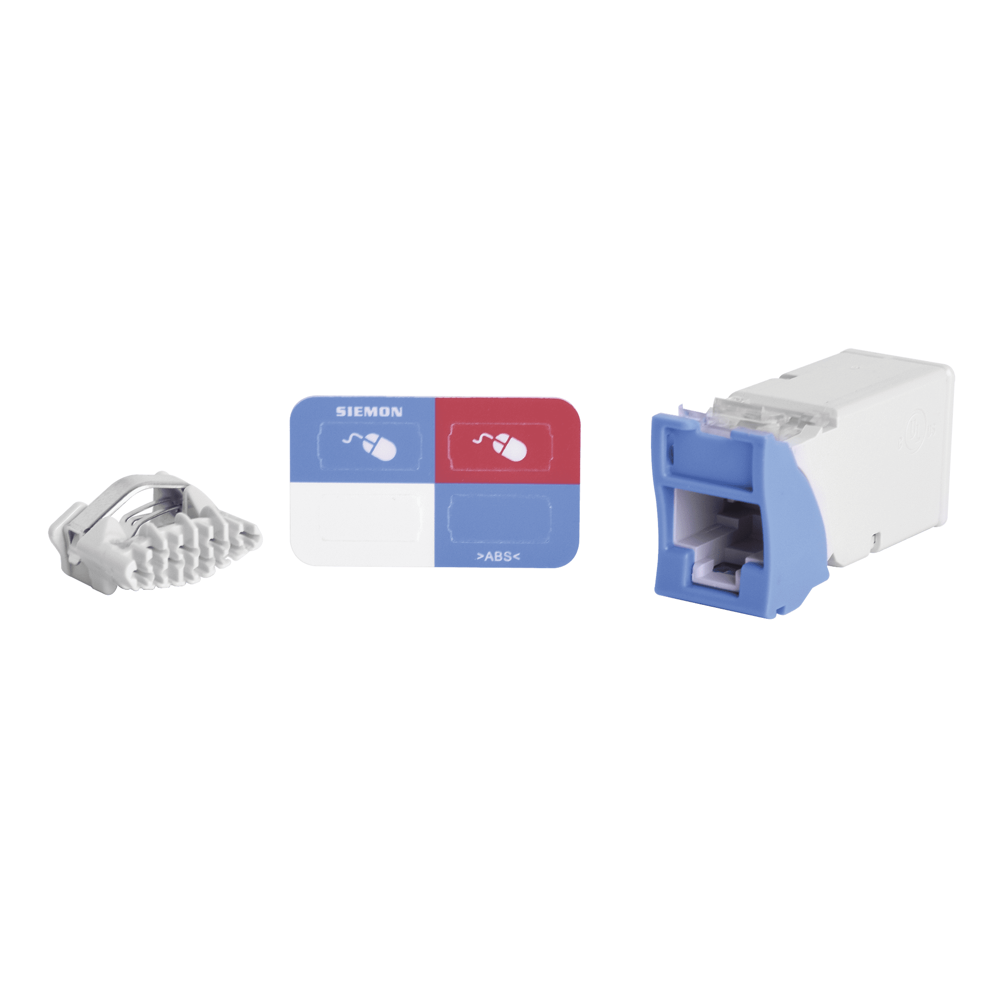 Jack Z-MAX UTP Categoría 6, Montaje híbrido en Placa de Pared (Plano y Angulado), Color Azul, Versión Bulk (Sin Empaque Individual) Z6-06B