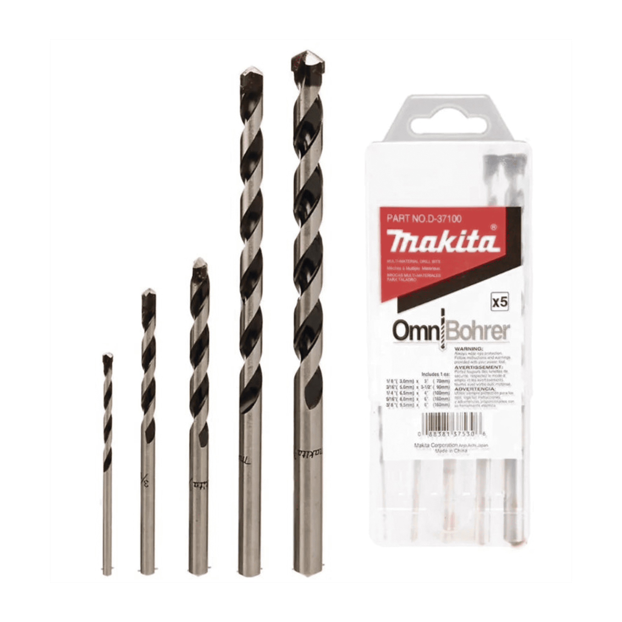 Juego de 5 Brocas para Concreto D37100