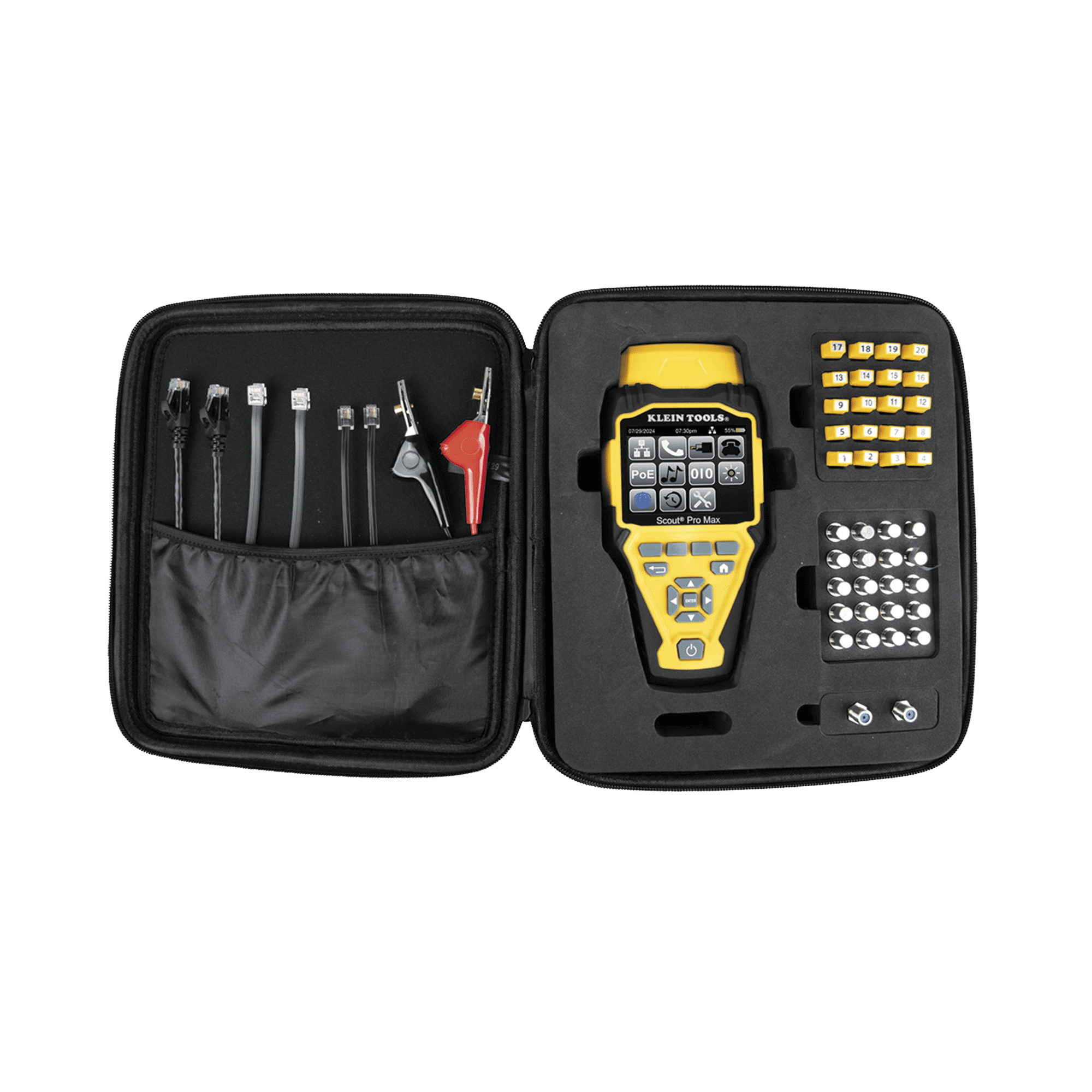 Juego de Probador de Cables de Red con Transmisores Remotos Scout™ Pro Max. Detecta la Capacidad de la Red y las Velocidades de Conexión hasta 10 Gbps VDV501-770