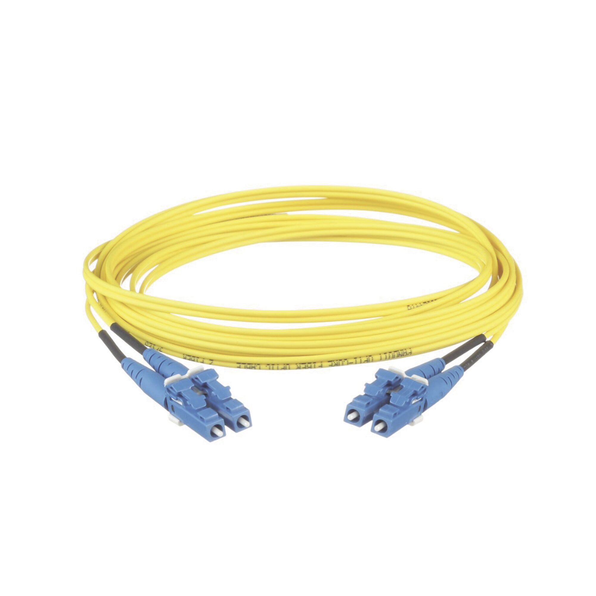 Jumper de Fibra Optica Monomodo 9/125 OS2, LC-LC Duplex, LSZH, Color Amarillo, 3 Metros F92ELLNLNSNM003