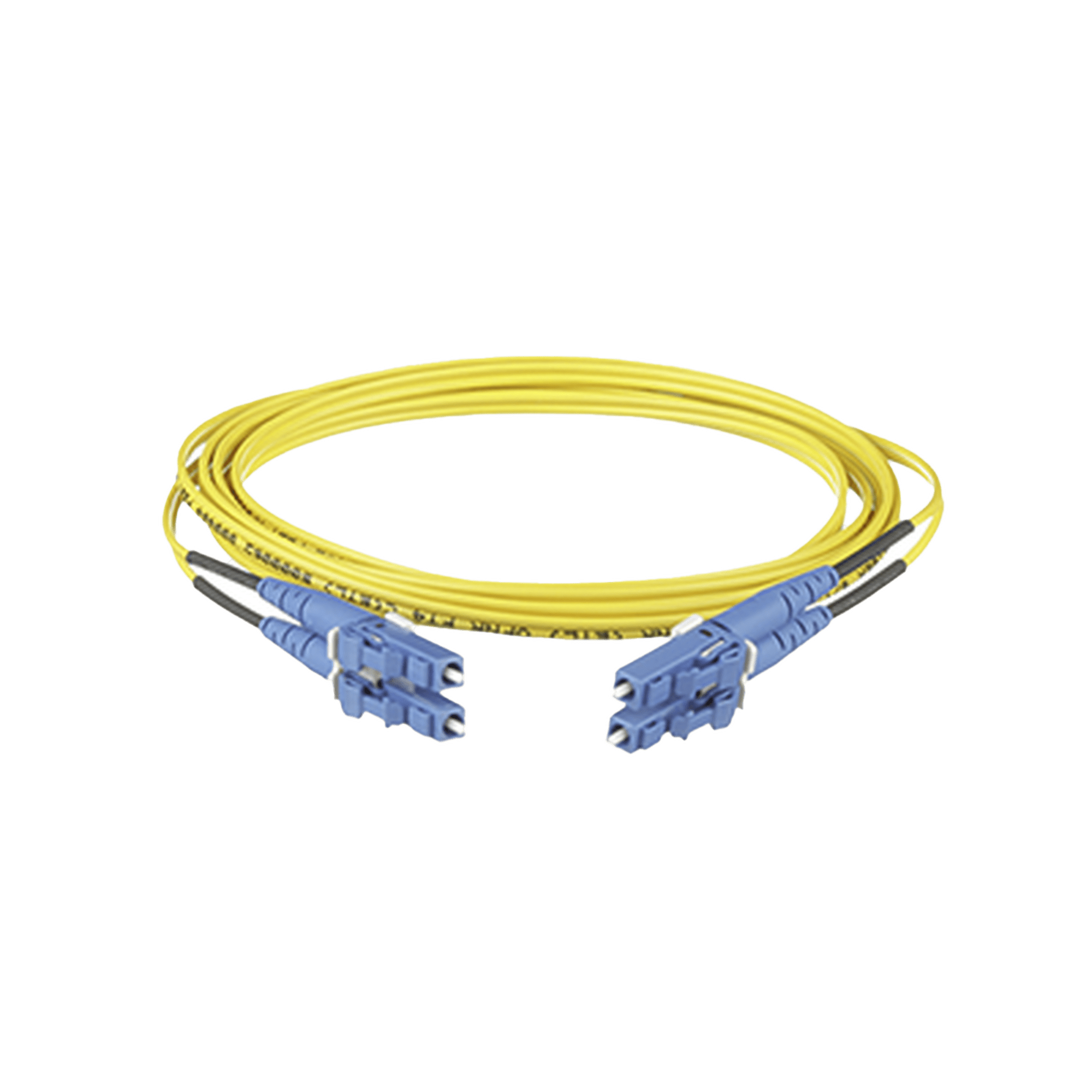 Jumper de Fibra Optica Monomodo 9/125 OS2, LC-LC Duplex, OFNR (Riser), Color Amarillo, 4 Metros F92ERLNLNSNM004