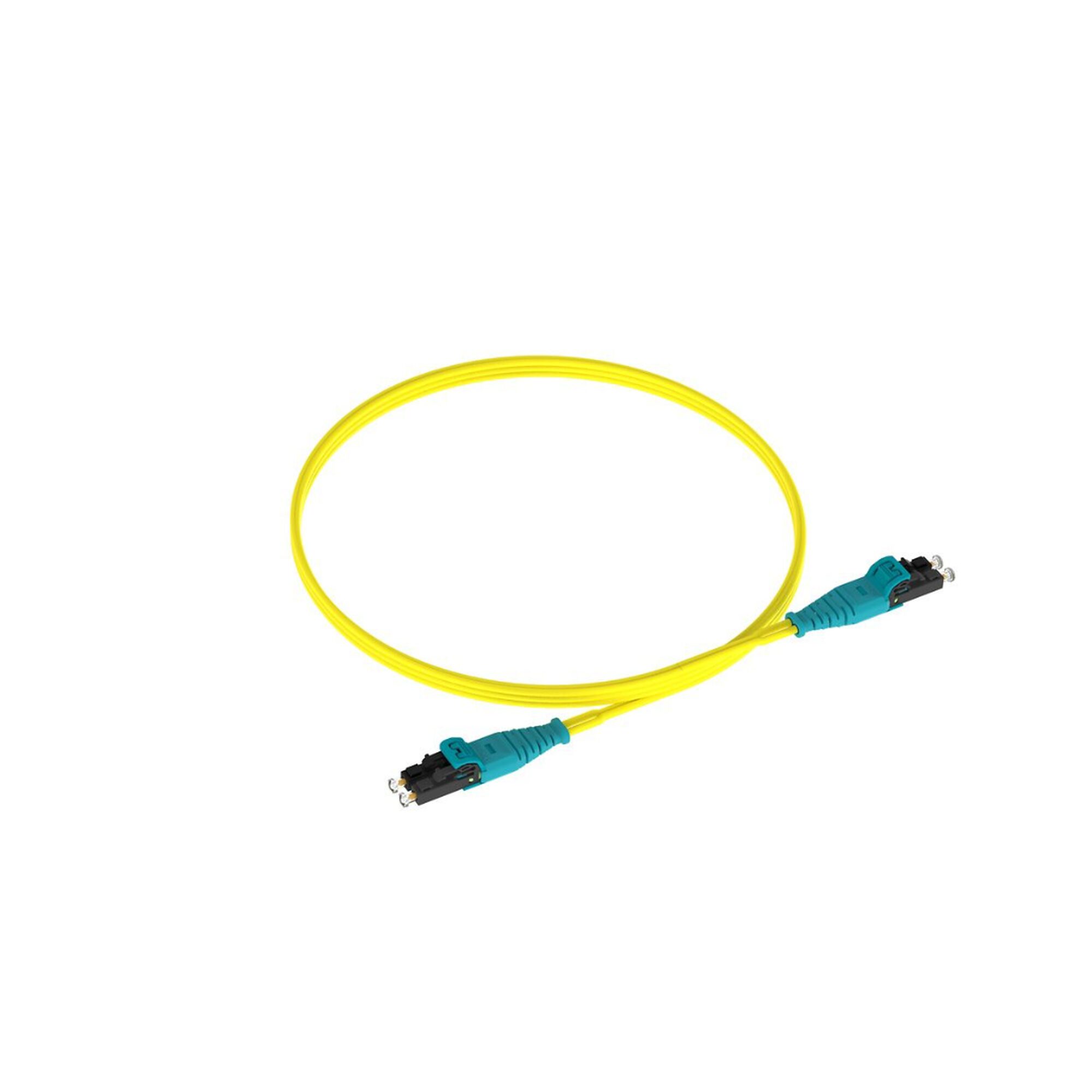 Jumper de Fibra Optica Monomodo 9/125 OS2, LC-LC Duplex Push Pull, OFNR (Riser), Color Amarillo, 3 Metros F92ERQ1Q1SNM003