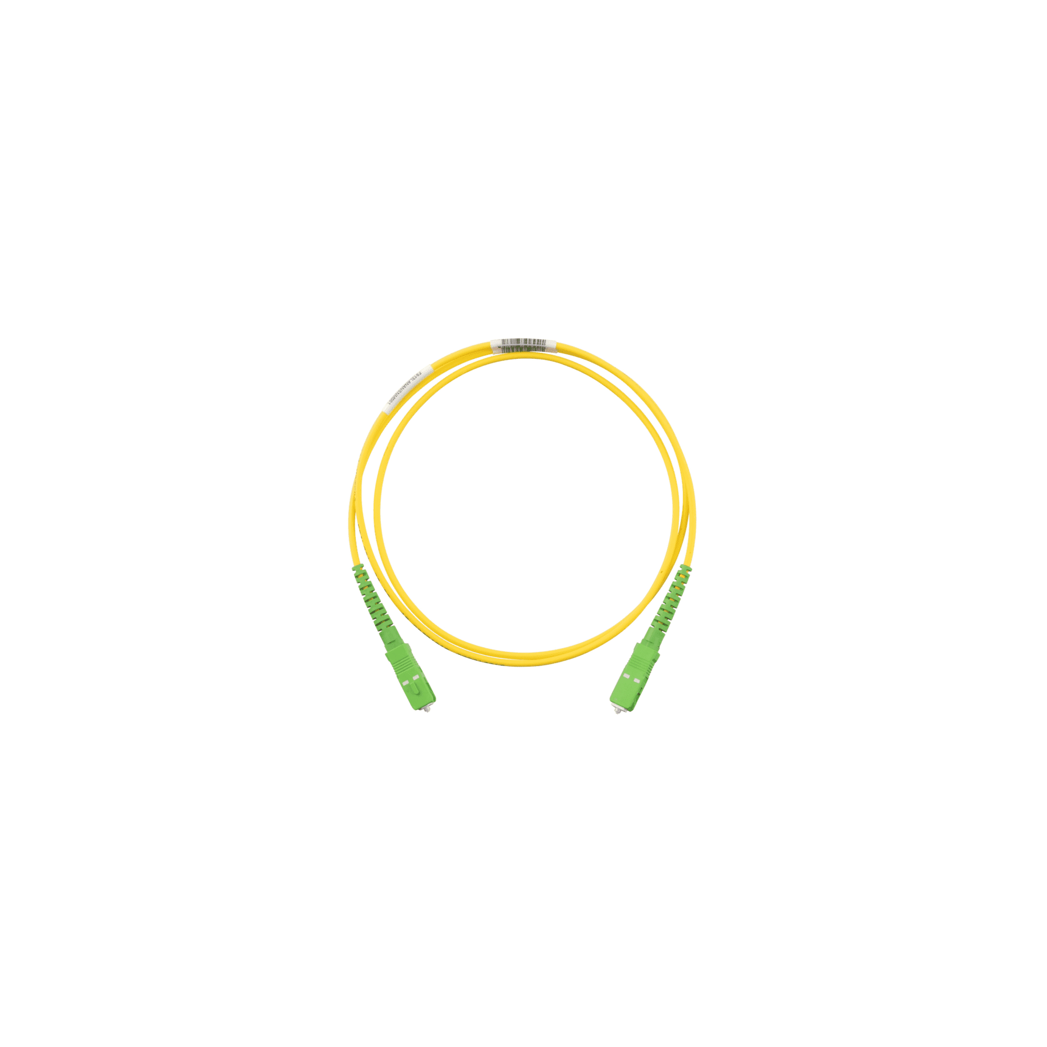 Jumper de Fibra Optica Monomodo 9/125 OS2, SC/APC-SC/APC Simplex, OFNR (Riser), Color Amarillo, 5 Metros F913RANANSNM005