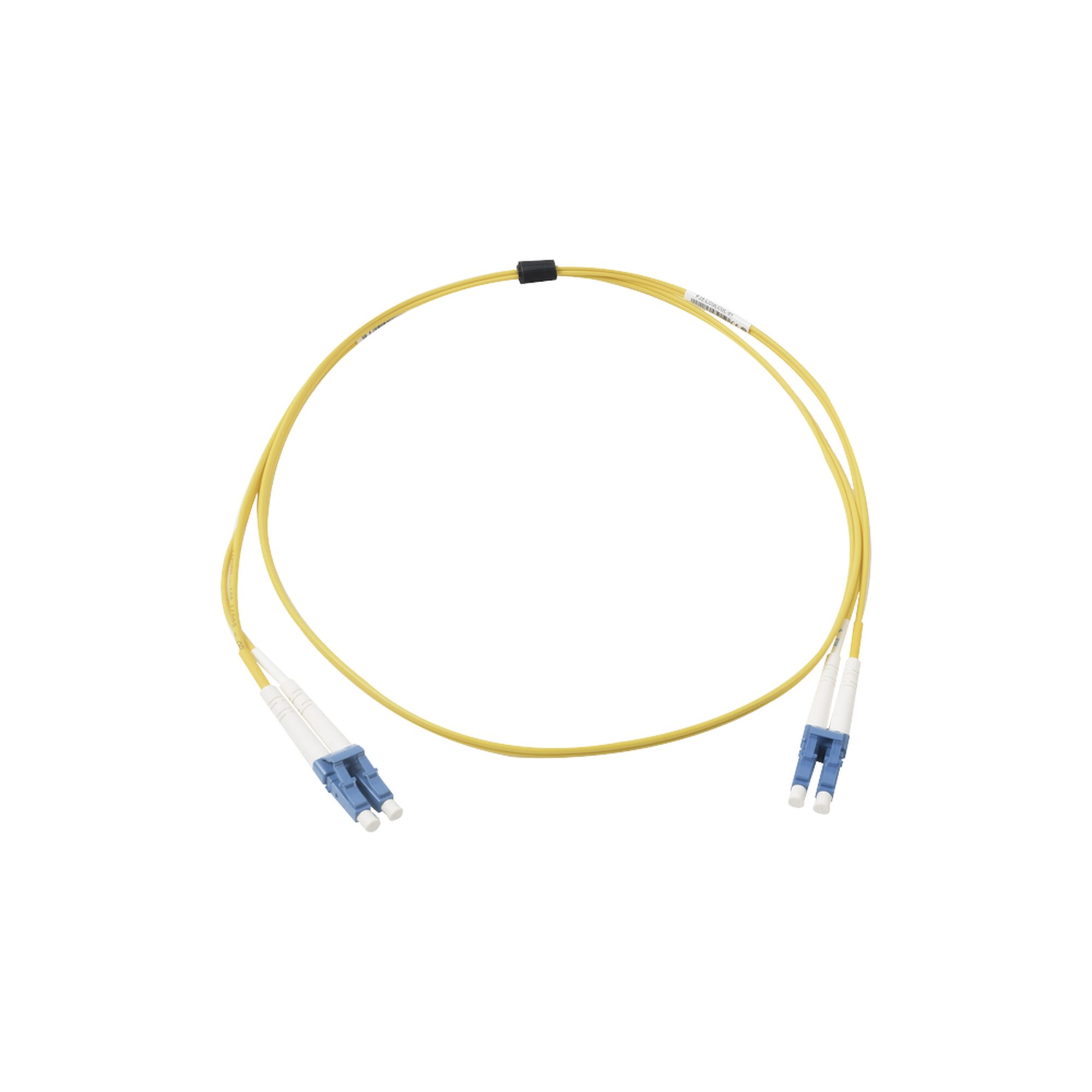 Jumper de Fibra Óptica Monomodo (OS2), XGLO, Riser, LC/UPC-LC/UPC Duplex, OFNR, Color Amarillo, 5 Metros FJ2-LCULCUL-05