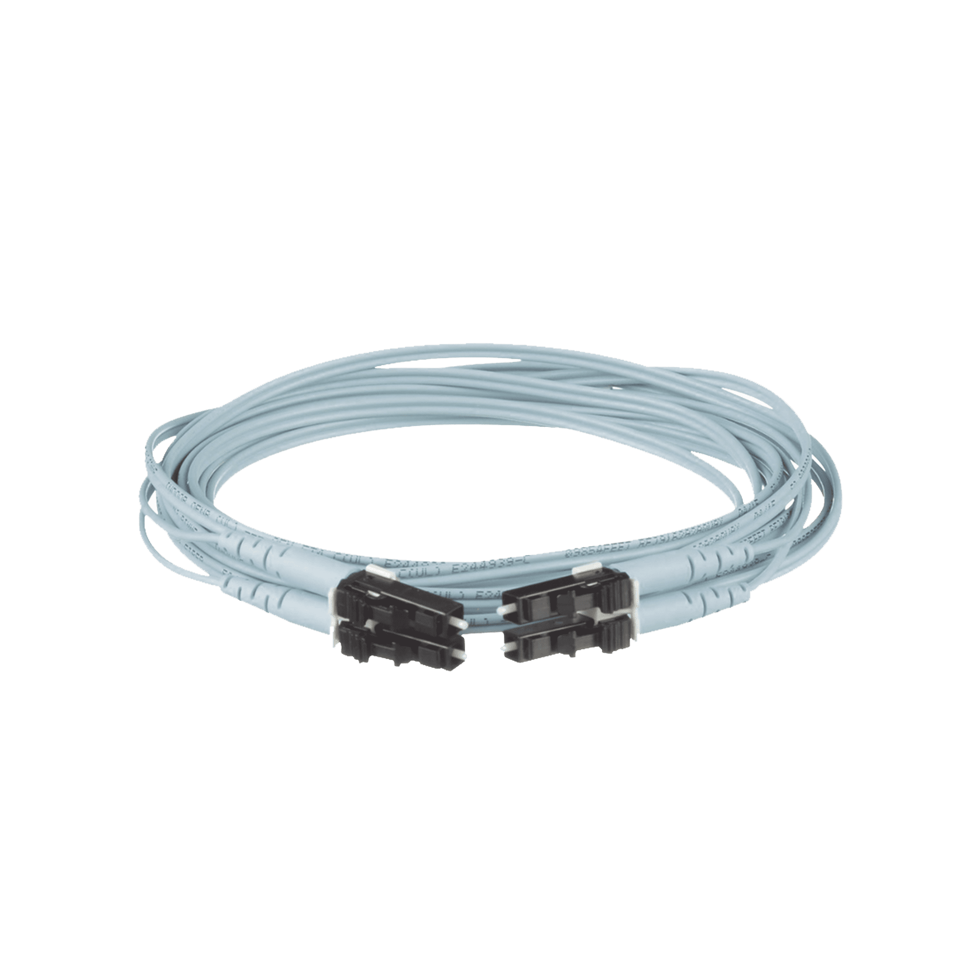 Jumper de Fibra Optica Multimodo 50/125 OM3, LC-LC Duplex, OFNR (Riser), Color Aqua, 7 Metros FX2ERLNLNSNM007