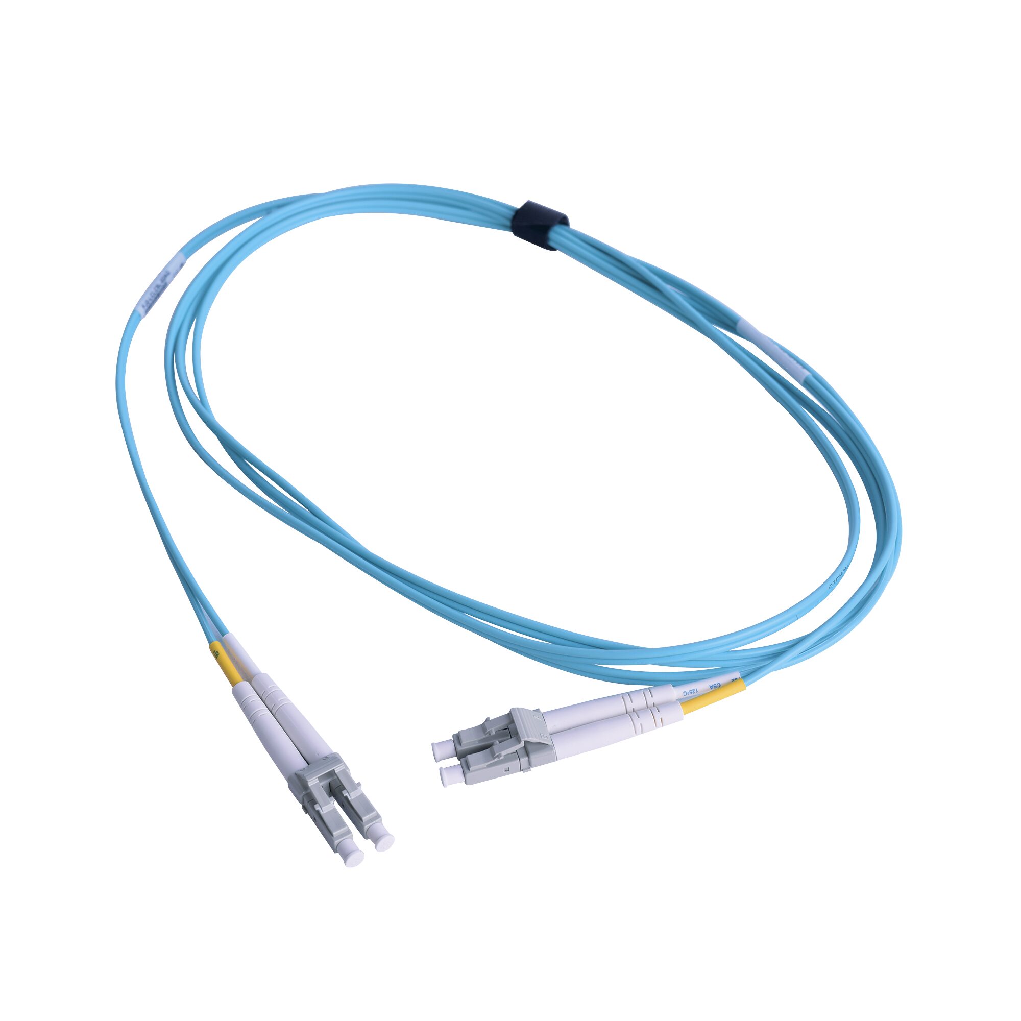 Jumper de Fibra Óptica Multimodo 50/125 OM3 XGLO, LC-LC Duplex, OFNR, Color Aqua, 1 Metro FJ2-LCLC5L-01AQ