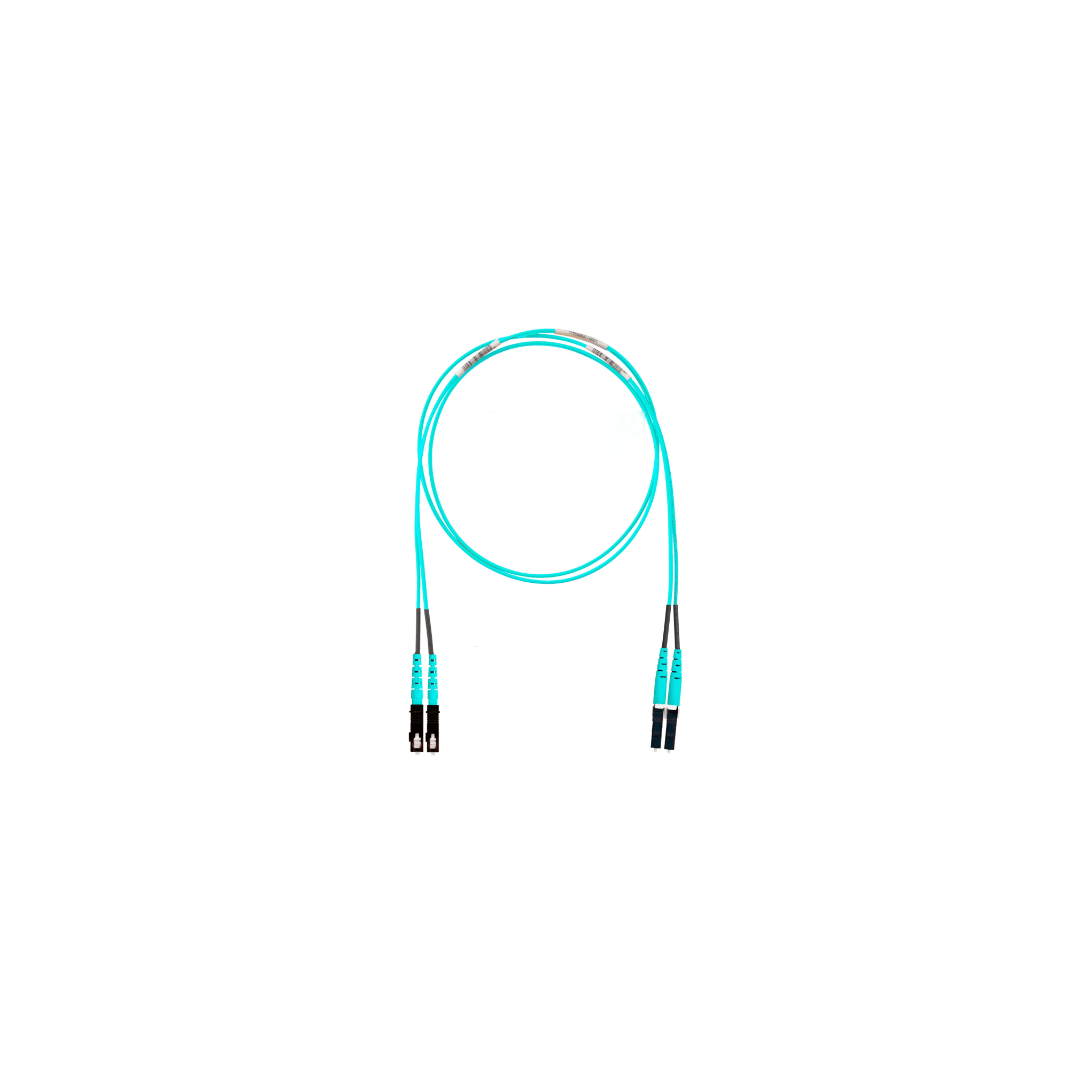 Jumper de Fibra Optica Multimodo 50/125 OM4, LC-SC Duplex, OFNR (Riser), Color Aqua, 5 Metros FZ2ERLNSNSNM005