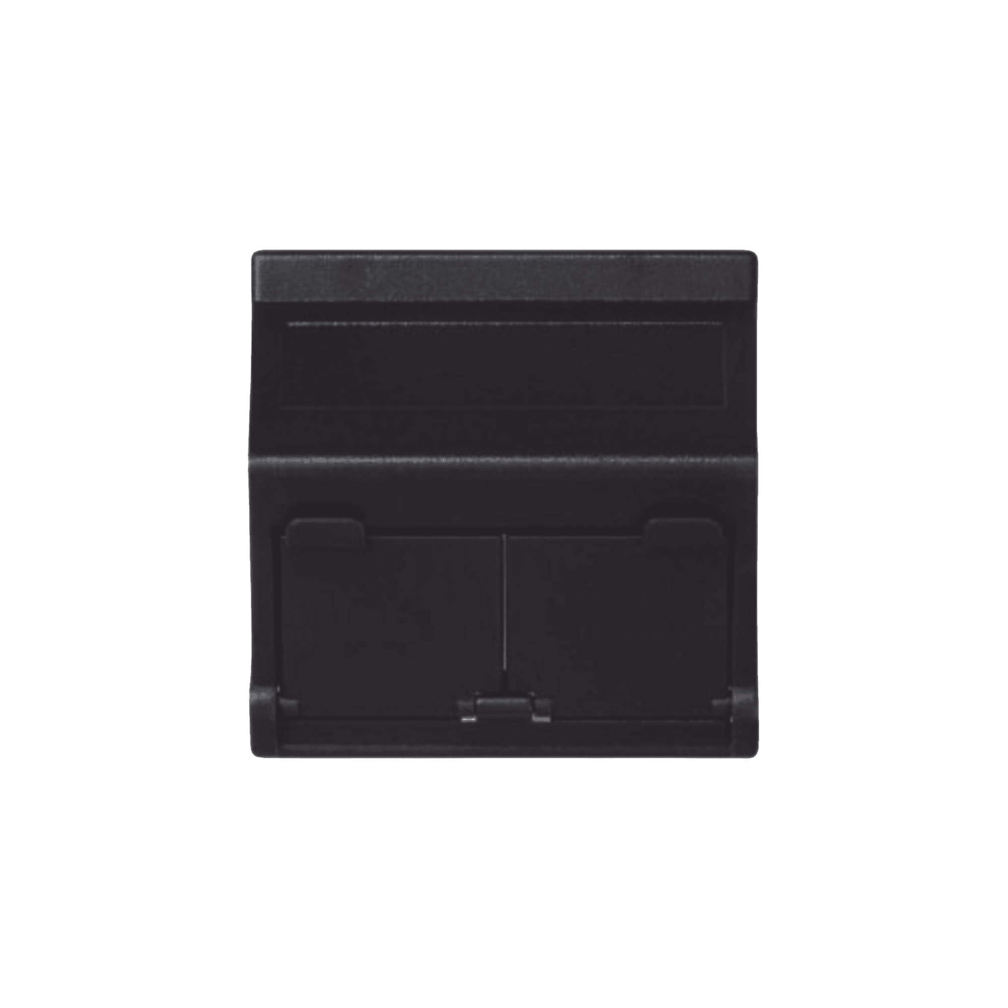 (KB80MD64/14) Placa voz y datos inclinada con guardapolvo y adaptador doble para RJ45 keystone  COLOR GRAFITO SM-2-KEYA-G