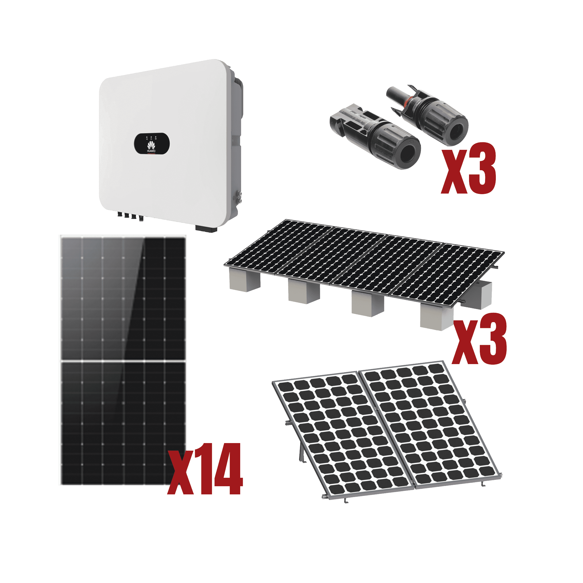 Kit Solar Interconexion  / 8kW  220Vca / Inversor HUAWEI/ Montaje Incluido SUN20008KLKIT