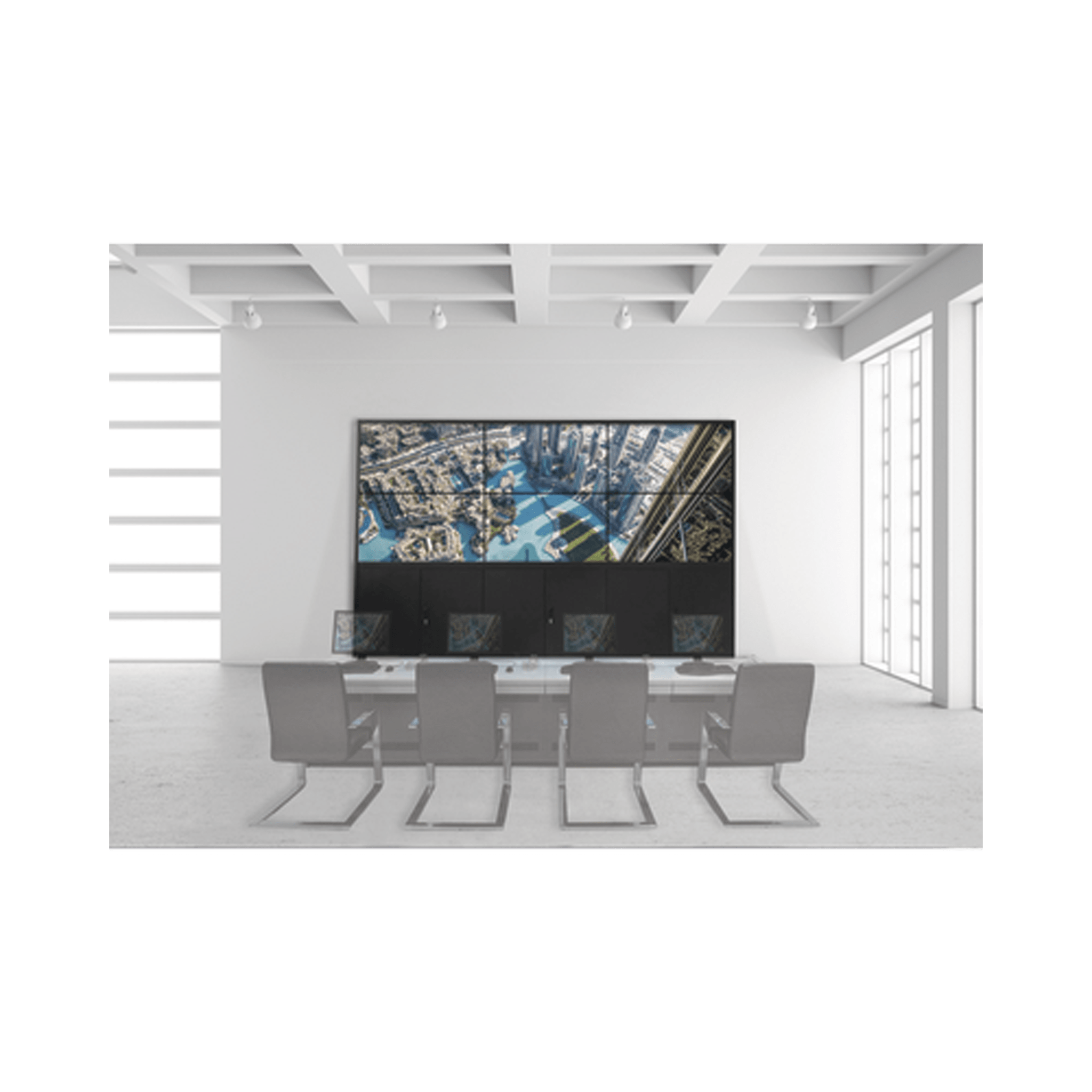 Kit Videowall 3X3 / Incluye 9 Pantallas de 55" / Decoder / Base de Piso / Accesorios de Instalación DSVW3X30A55