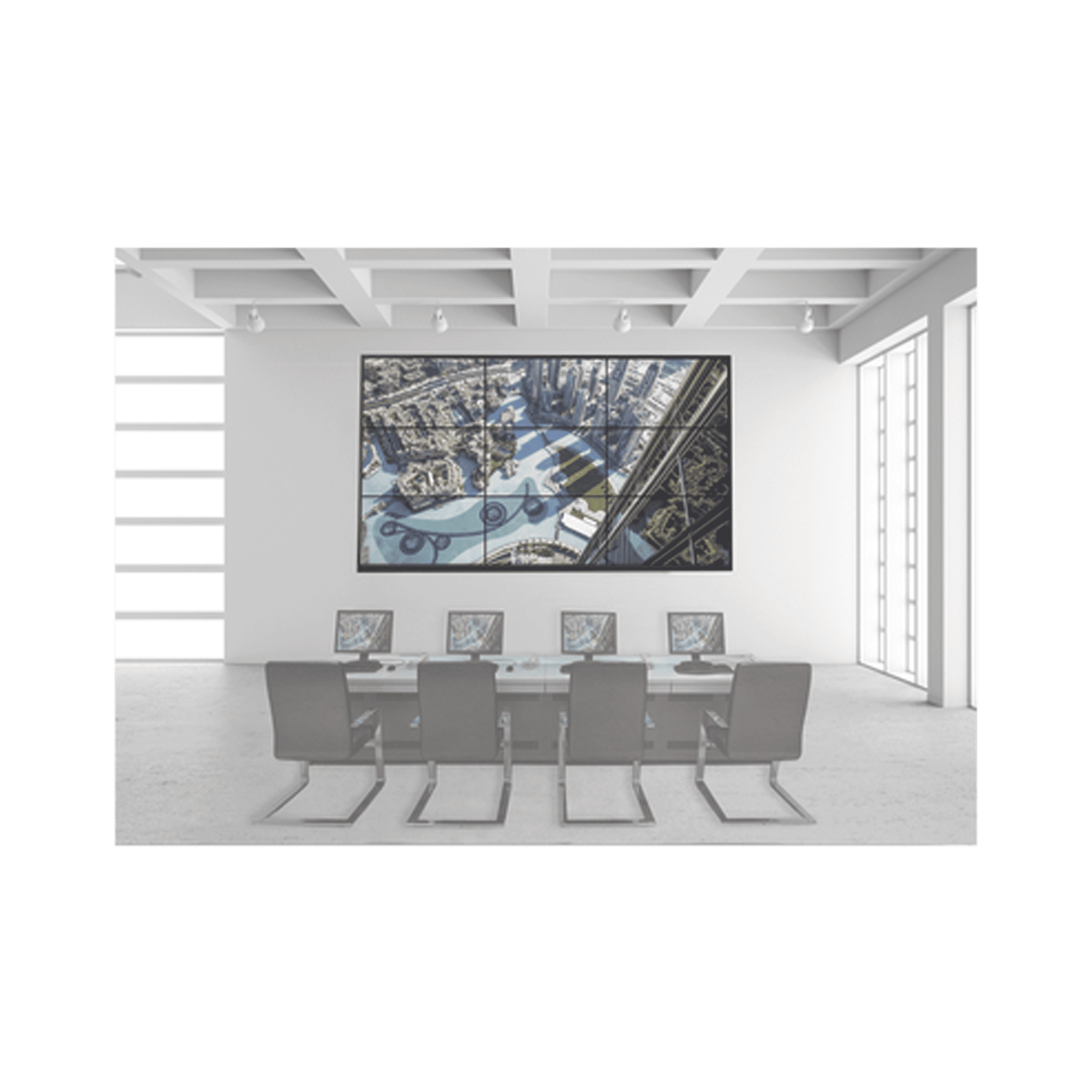 Kit Videowall 3X3 / Incluye 9 Pantallas de 55" / Decoder / Bases de Pared / Accesorios de Instalación DSVW3X30A55/WM