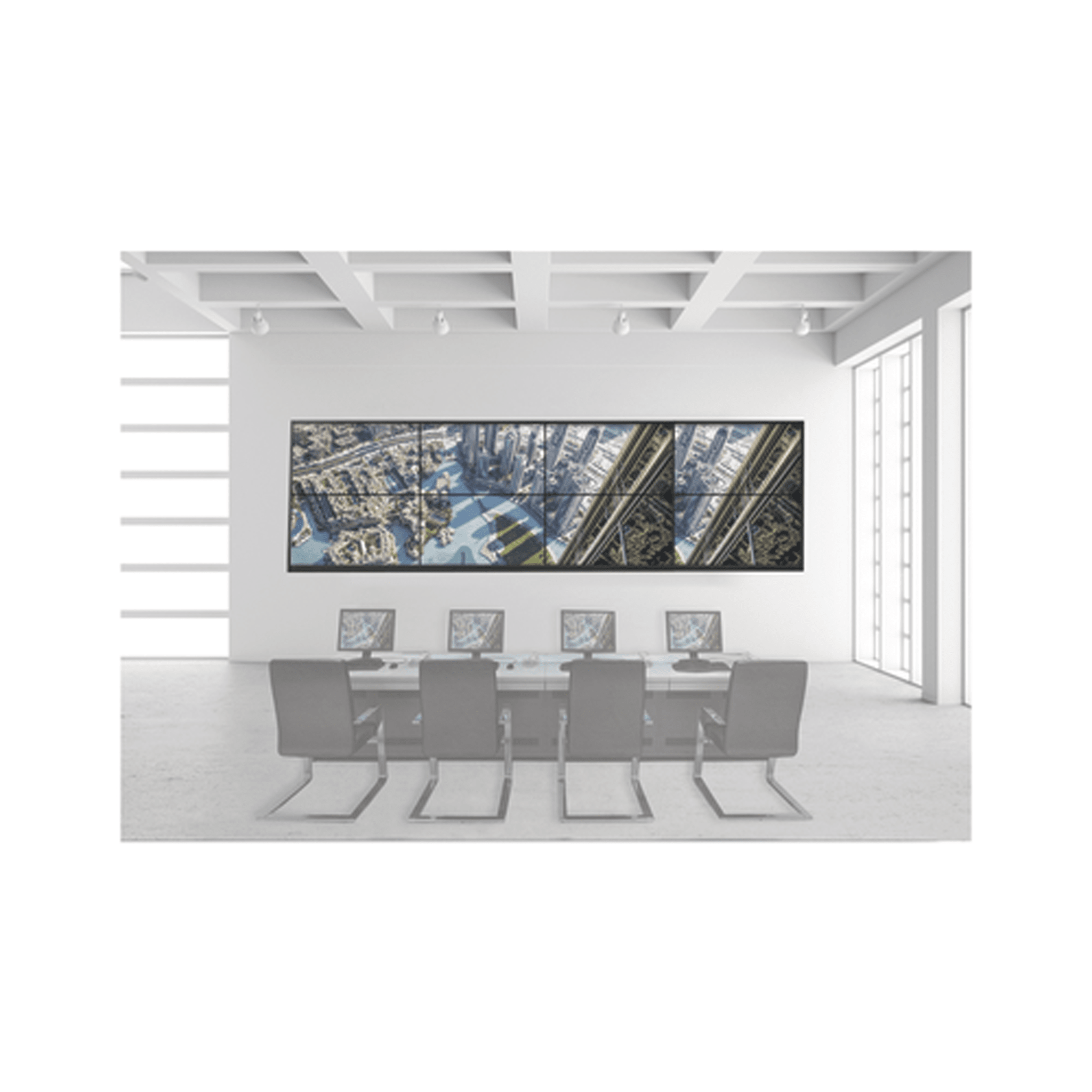 Kit Videowall 4x2 / Incluye 8 Pantallas de 55" / Decoder / Base de Pared DSVW4X20A55/WM