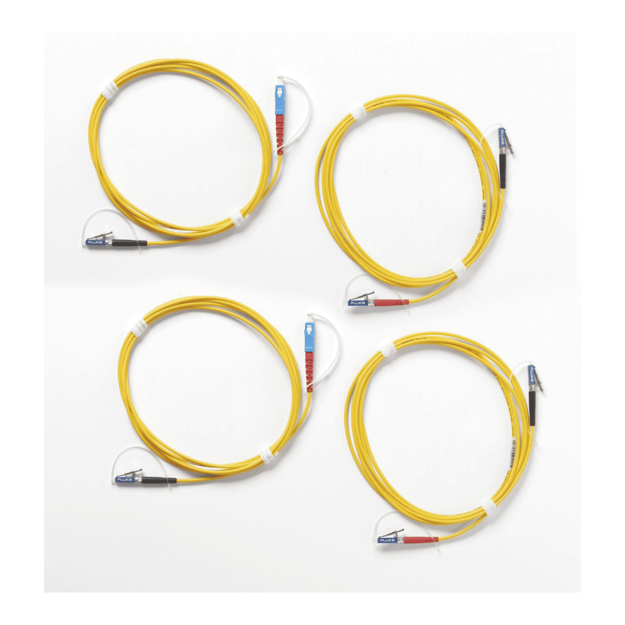 Kit de Cables de Referencia de Comprobación Monomodo CertiFiber® Pro, Para Fibras con Conectores LC (2 SC/LC Metálico, 2 LC/LC Metálico), de 2 Metros SRC-9-SCLC-KIT-M