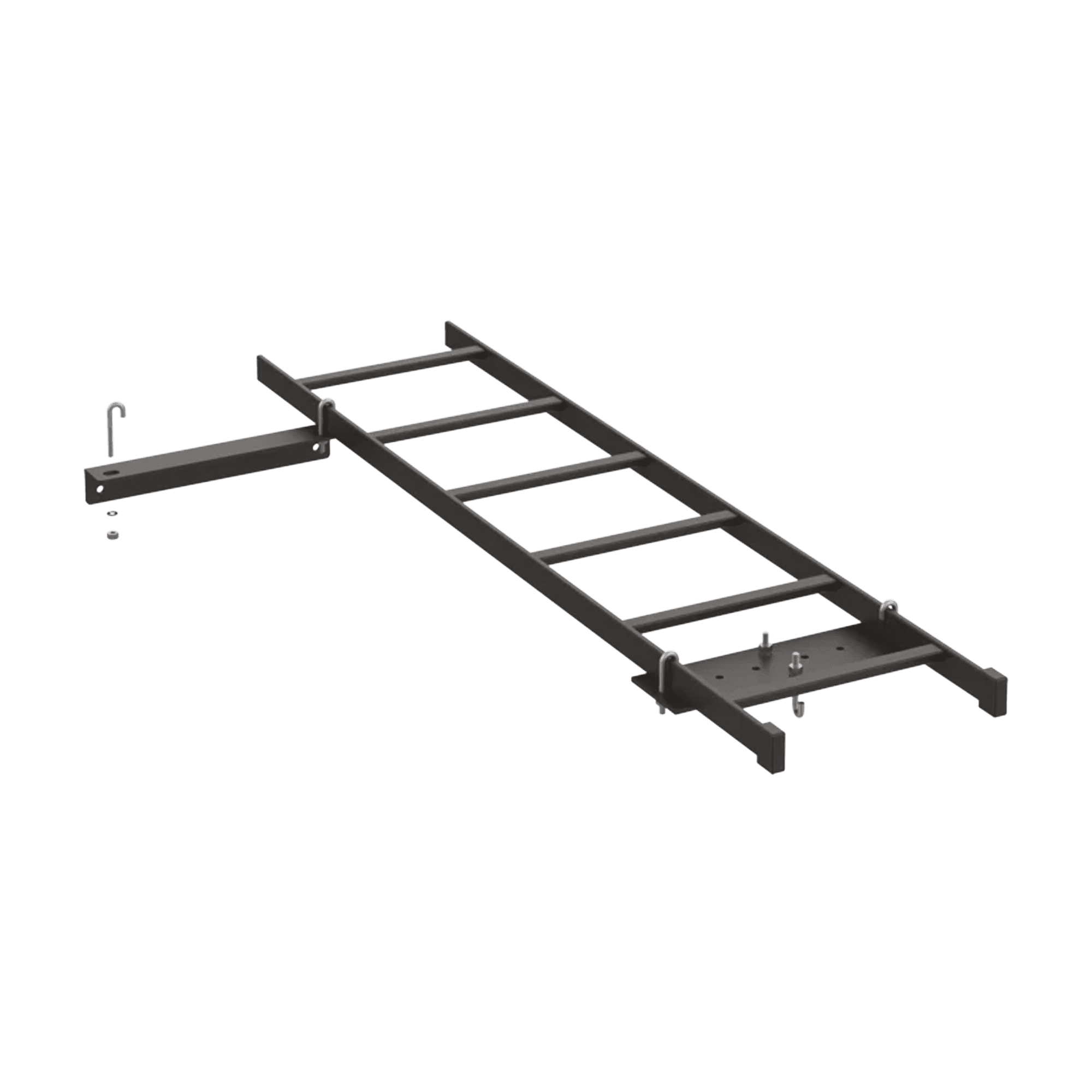 Kit de Conexión de Rack a Pared, Con Escalerilla de 1.3 m de Largo y 12 in de Ancho, de Acero, Color Negro E45RUBKIT
